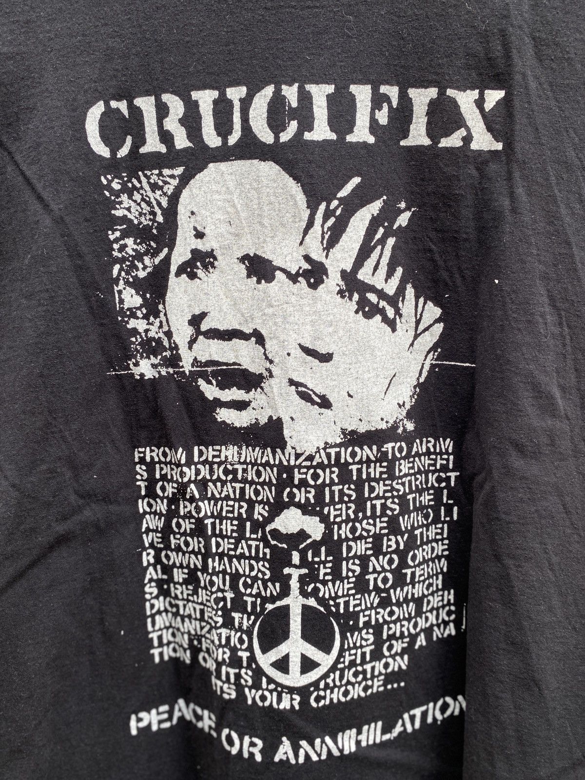 Band Tees Crucifix Dehumanizatin Harcore Punk Crass Tee Size US M / EU 48-50 / 2 - 2 Thumbnail
