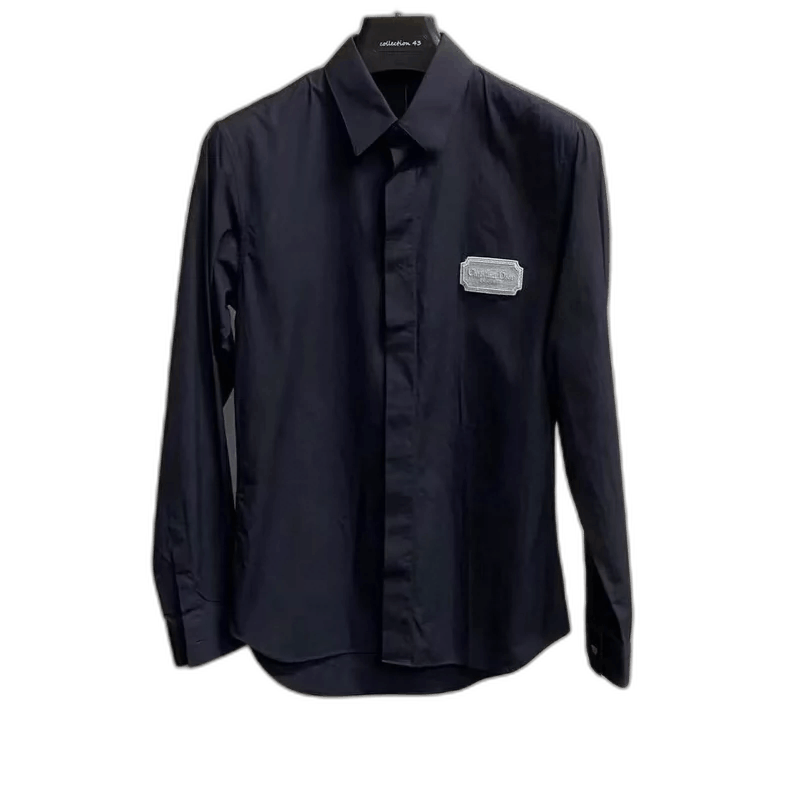 Dior Dior Black Logo Embroidered Shirt Size 38 Size US M / EU 48-50 / 2 - 1 Thumbnail