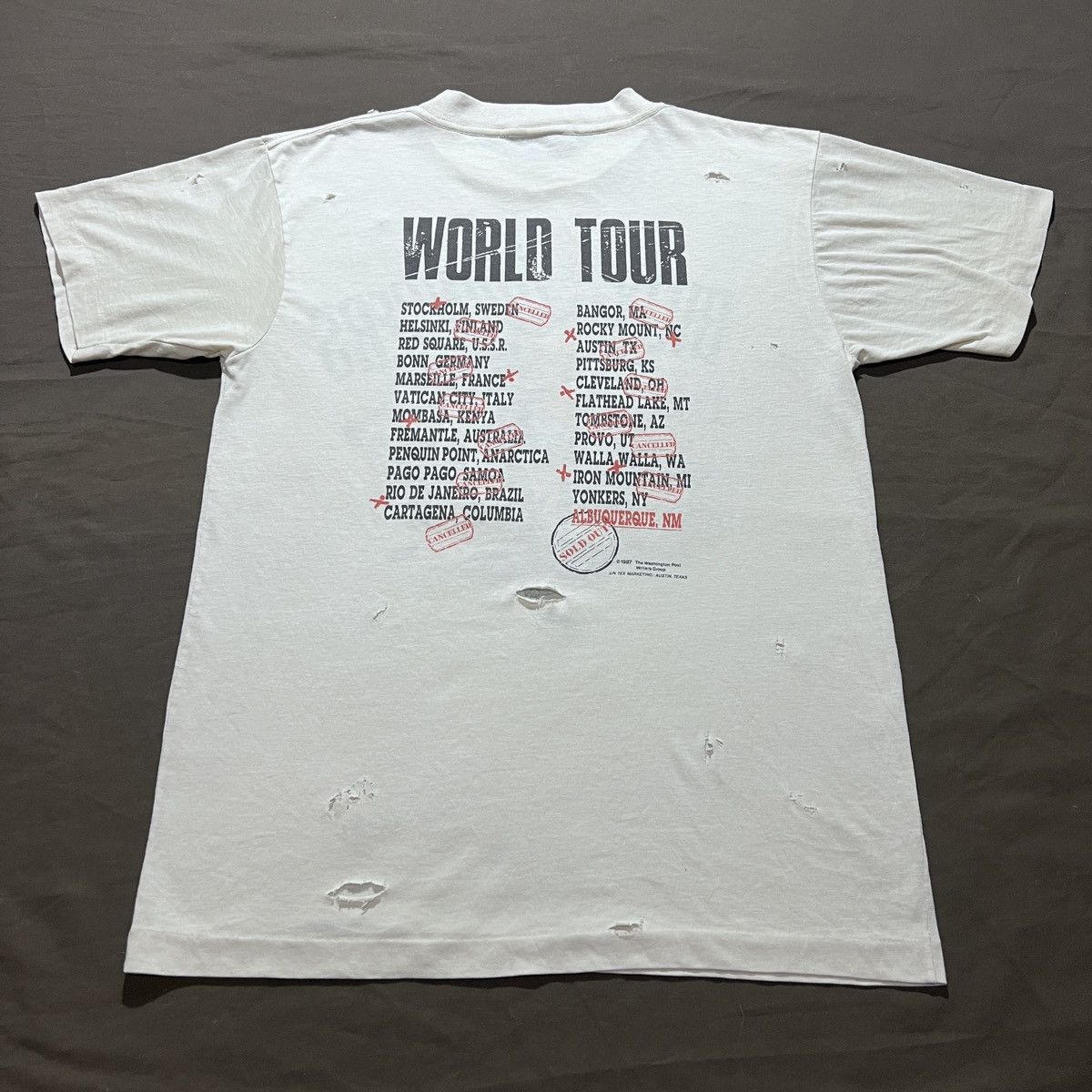 Vintage Vintage 80s Billy And The Boingers World Tour Thrashed Humor Size US M / EU 48-50 / 2 - 14 Thumbnail