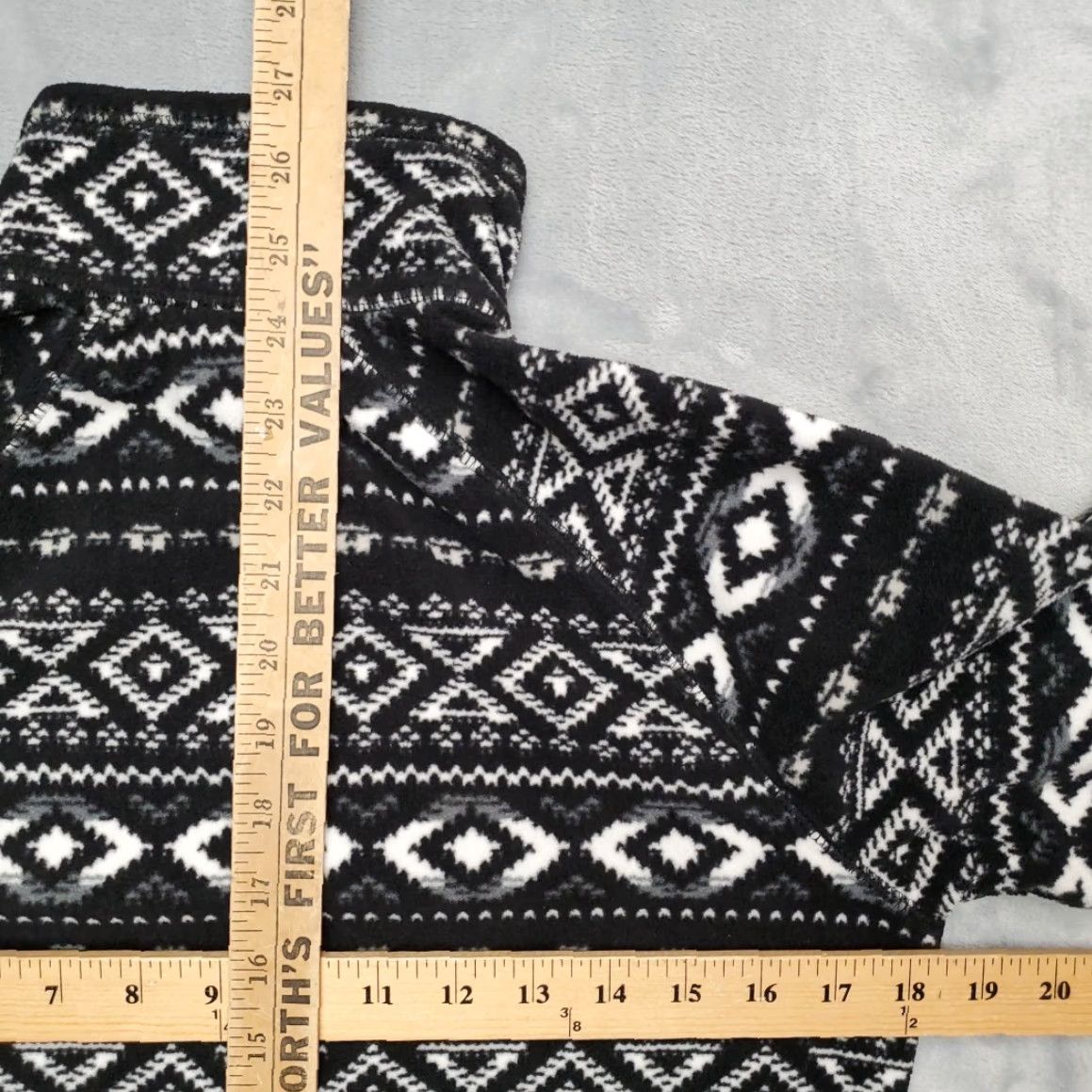 Eddie Bauer Eddie Bauer Sweater Womens Small Black Geometric Diamond 1/4 Zip Fleece Outdoors Size S / US 4 / IT 40 - 8 Thumbnail