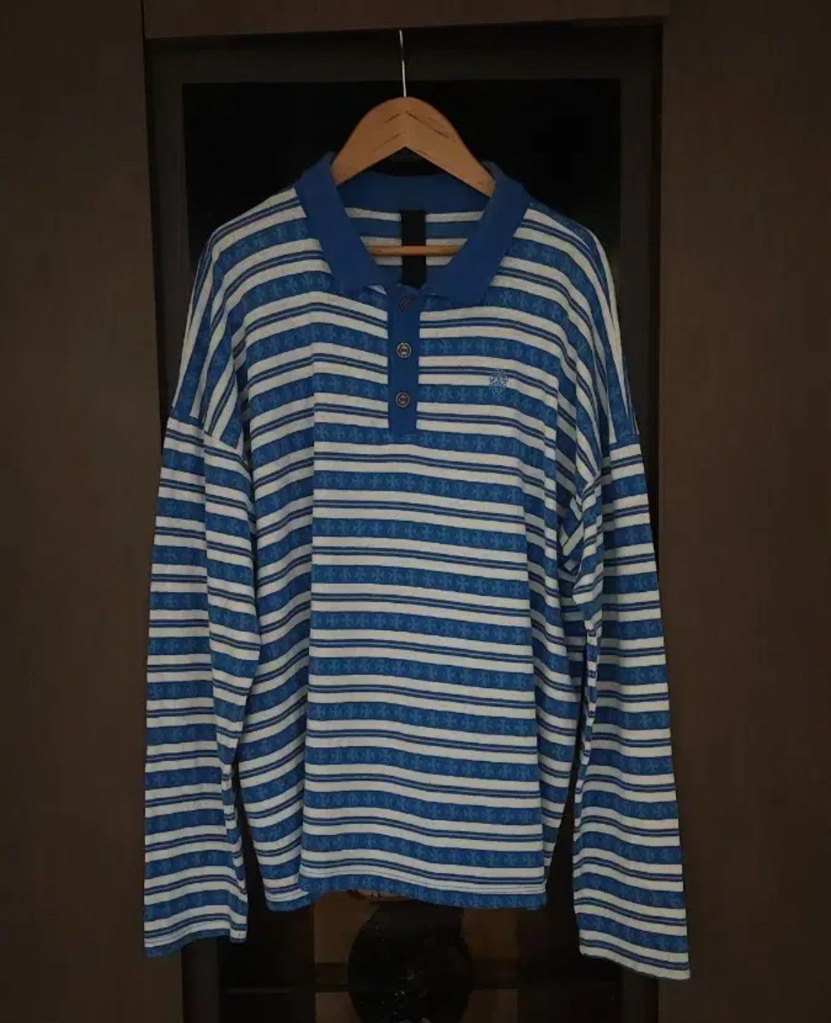 Chrome Hearts Chrome Hearts Y Not Stripe Polo Long sleeve Shirt 