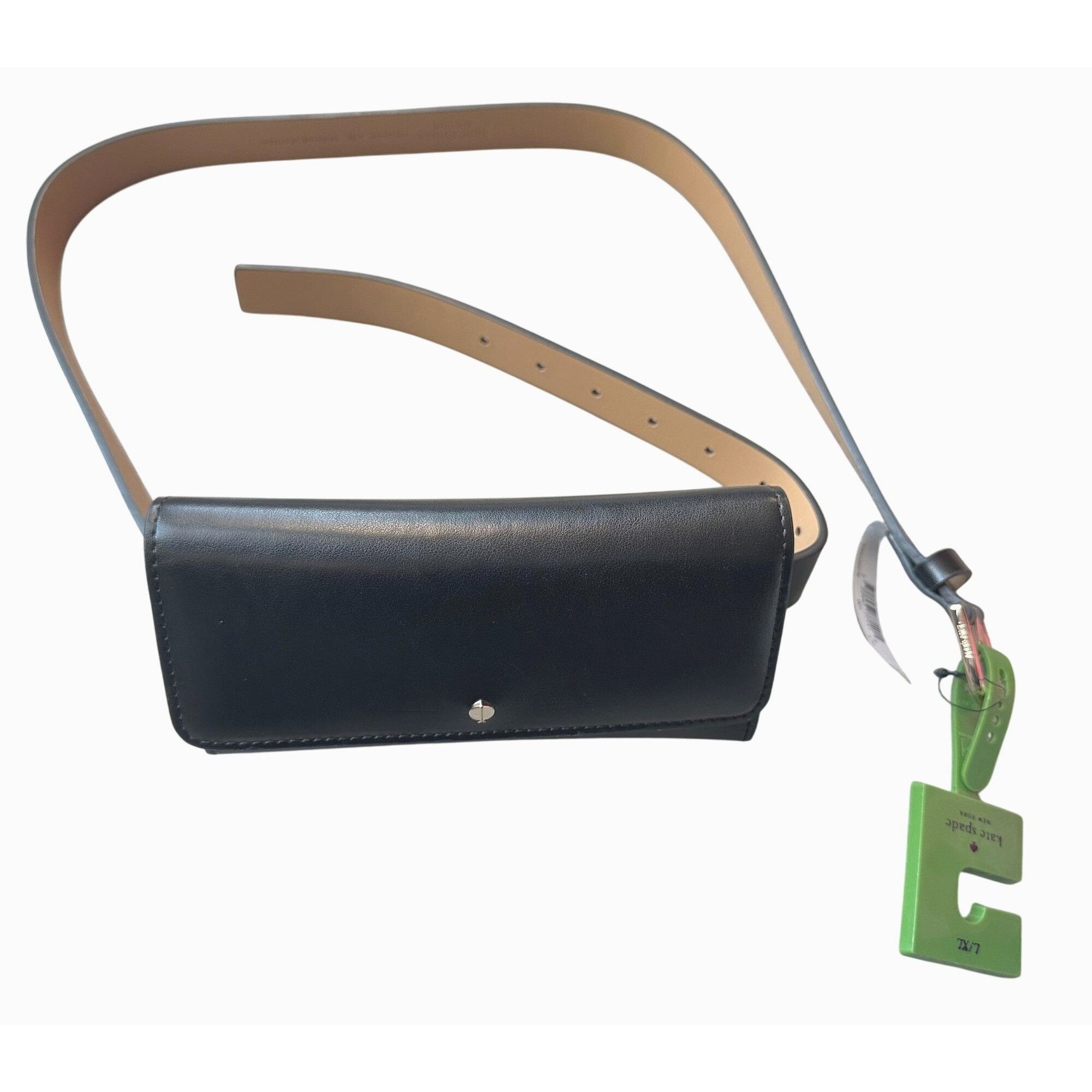 Kate Spade Kate Spade Belt Bag Leather Black Snap Top Fanny 