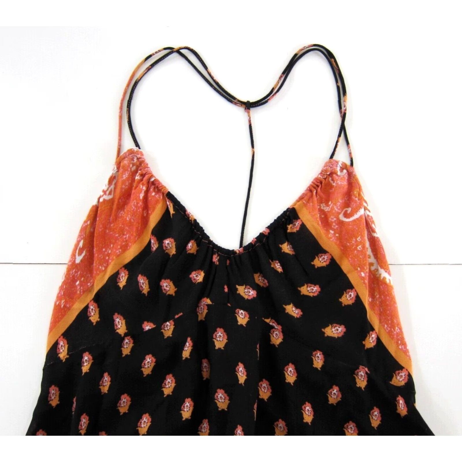 Free People Free People Intimately Tank Top Blouse M Women Floral Spaghetti Strap Rayon Black Pink Sleeveless 90s Bohemian Basic Shirt Womens Size M / US 6-8 / IT 42-44 - 3 Thumbnail