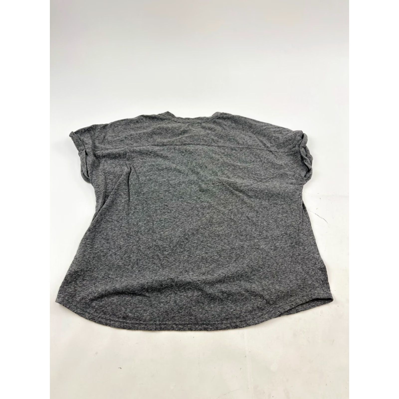 Vintage Duluth Shirt Womens 1X Gray Heather Regular Fit Casual Short Sleeve Henley Neck Size XL / US 12-14 / IT 48-50 - 2 Thumbnail