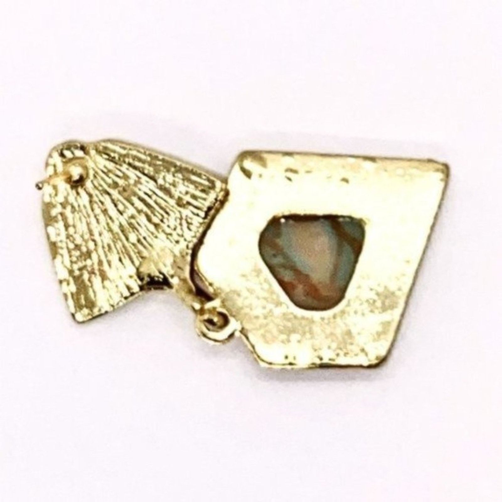 Other NWT Gold-Tone Crystal Abalone Colored Stone Dangle Earrings Size ONE SIZE - 5 Thumbnail