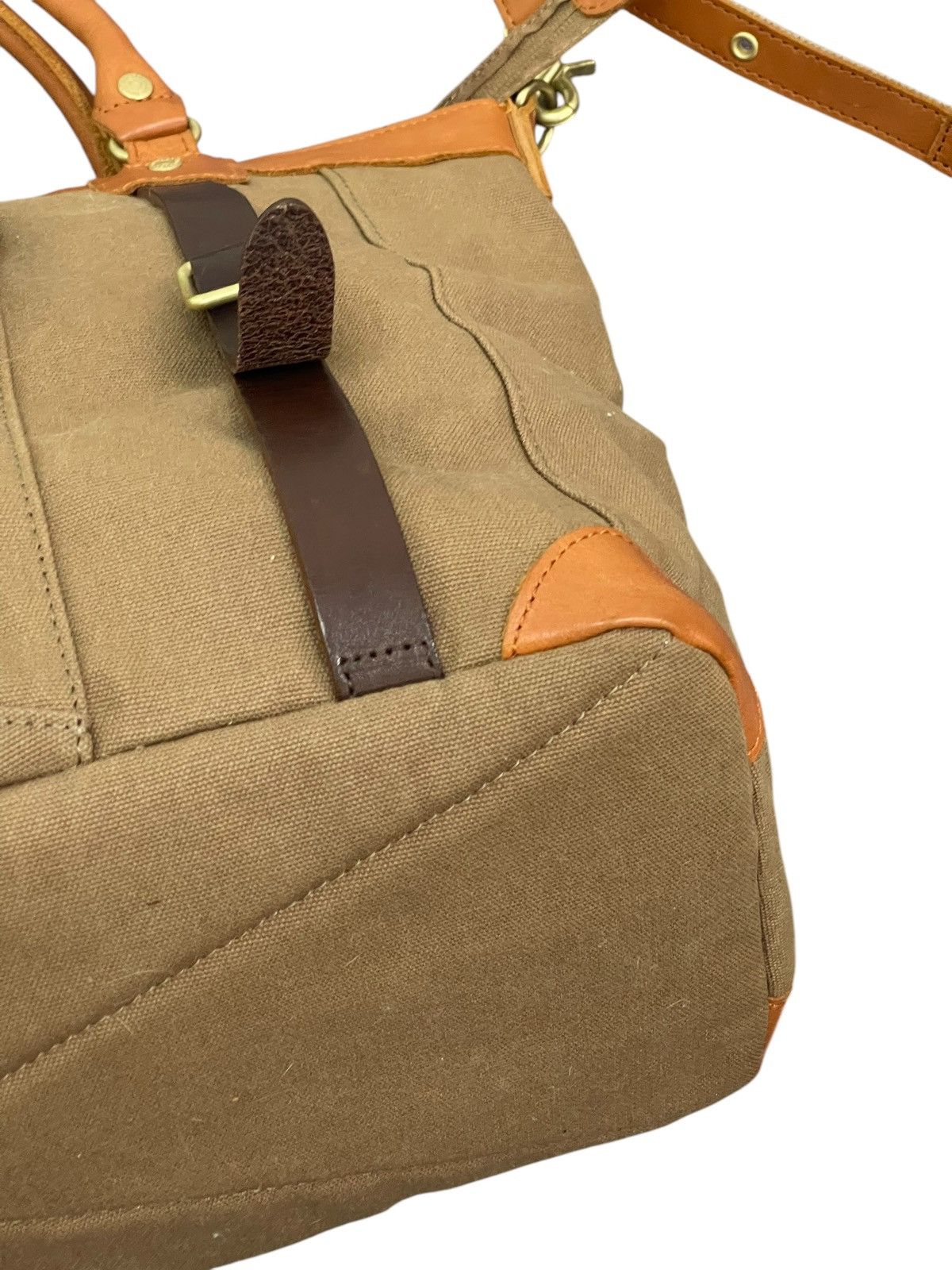 Genuine Leather Leather Cotton Doubles Duffle Bag 1🟩7 Size ONE SIZE - 10 Thumbnail