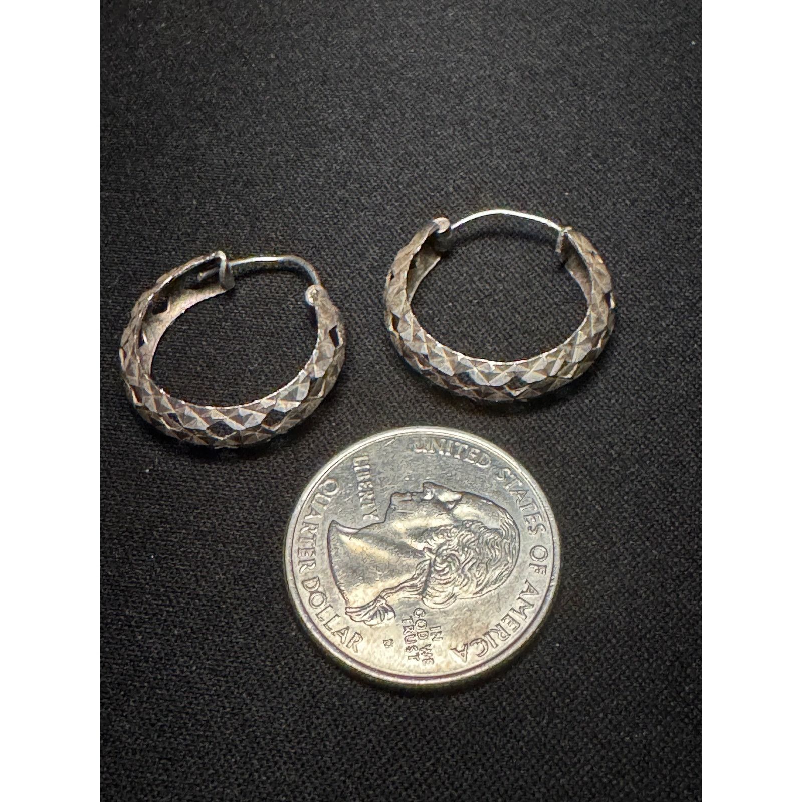 Other 925 Sterling Silver Vintage Hoop Earrings Size ONE SIZE - 3 Thumbnail