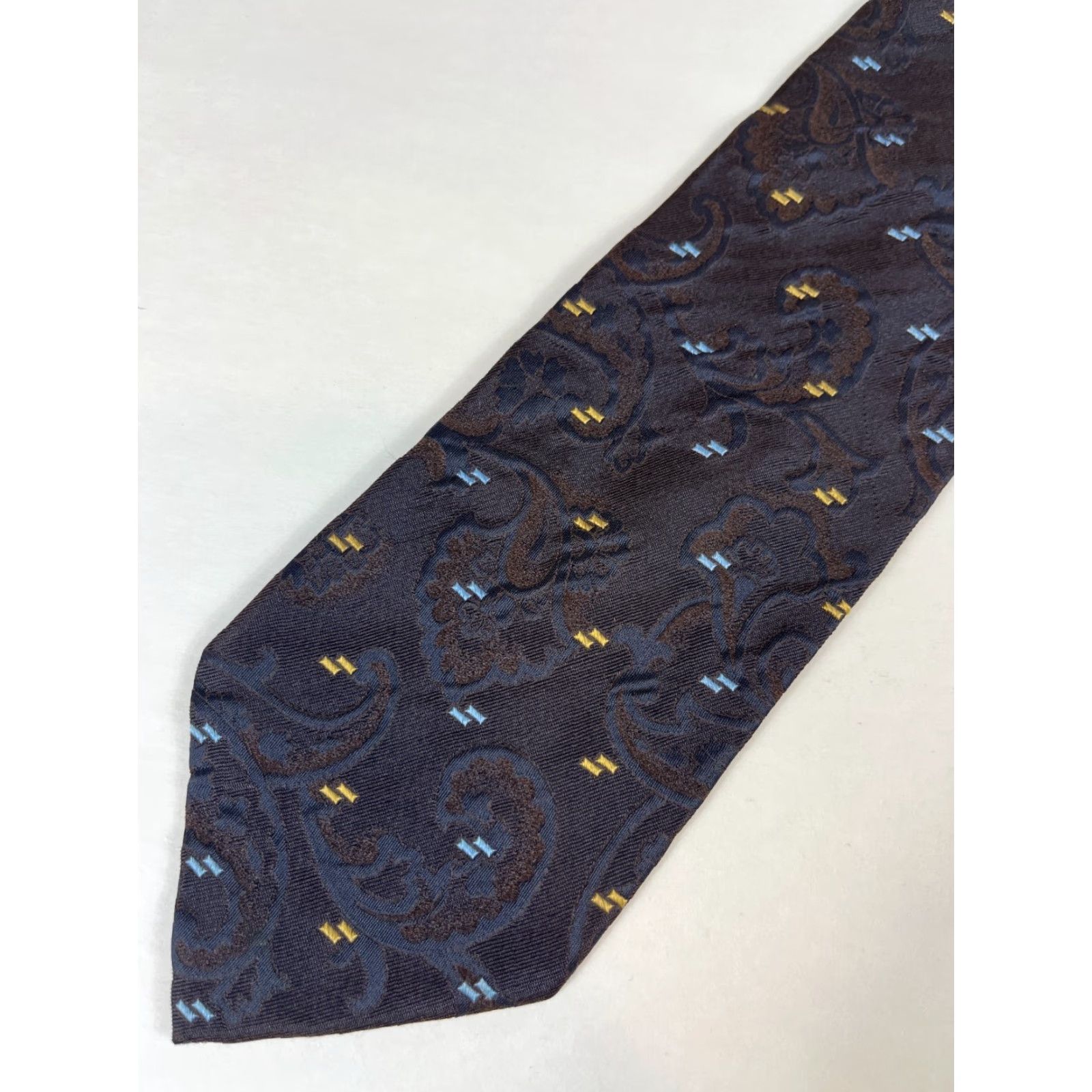 Ermenegildo Zegna VINTAGE Men's Ermenegildo Zegna Jacquard Silk Tie Paisley Made in Italy Size ONE SIZE - 3 Thumbnail