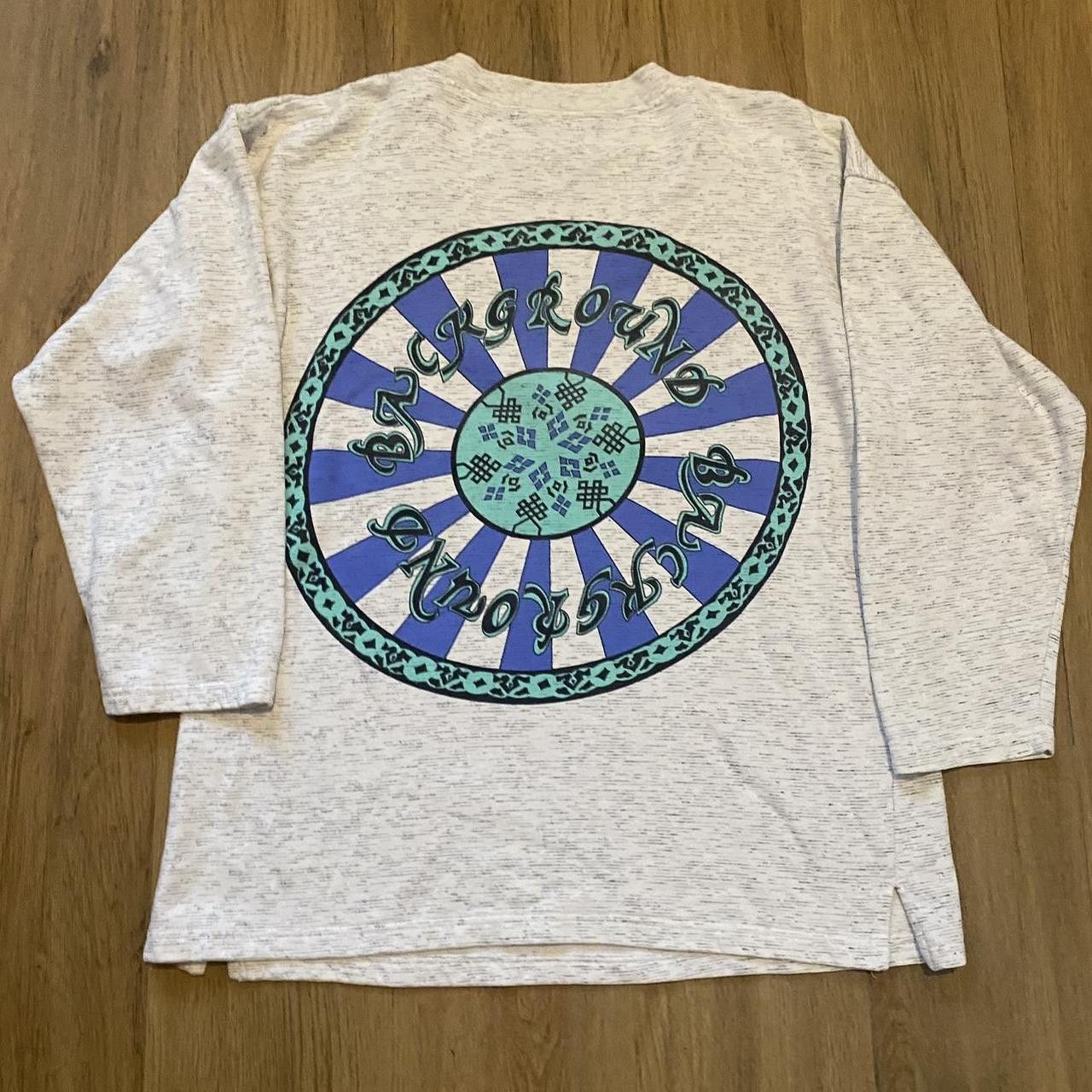 Other Grey and blue long sleeve skater shirt with a unique Size US XL / EU 56 / 4 - 1 Thumbnail