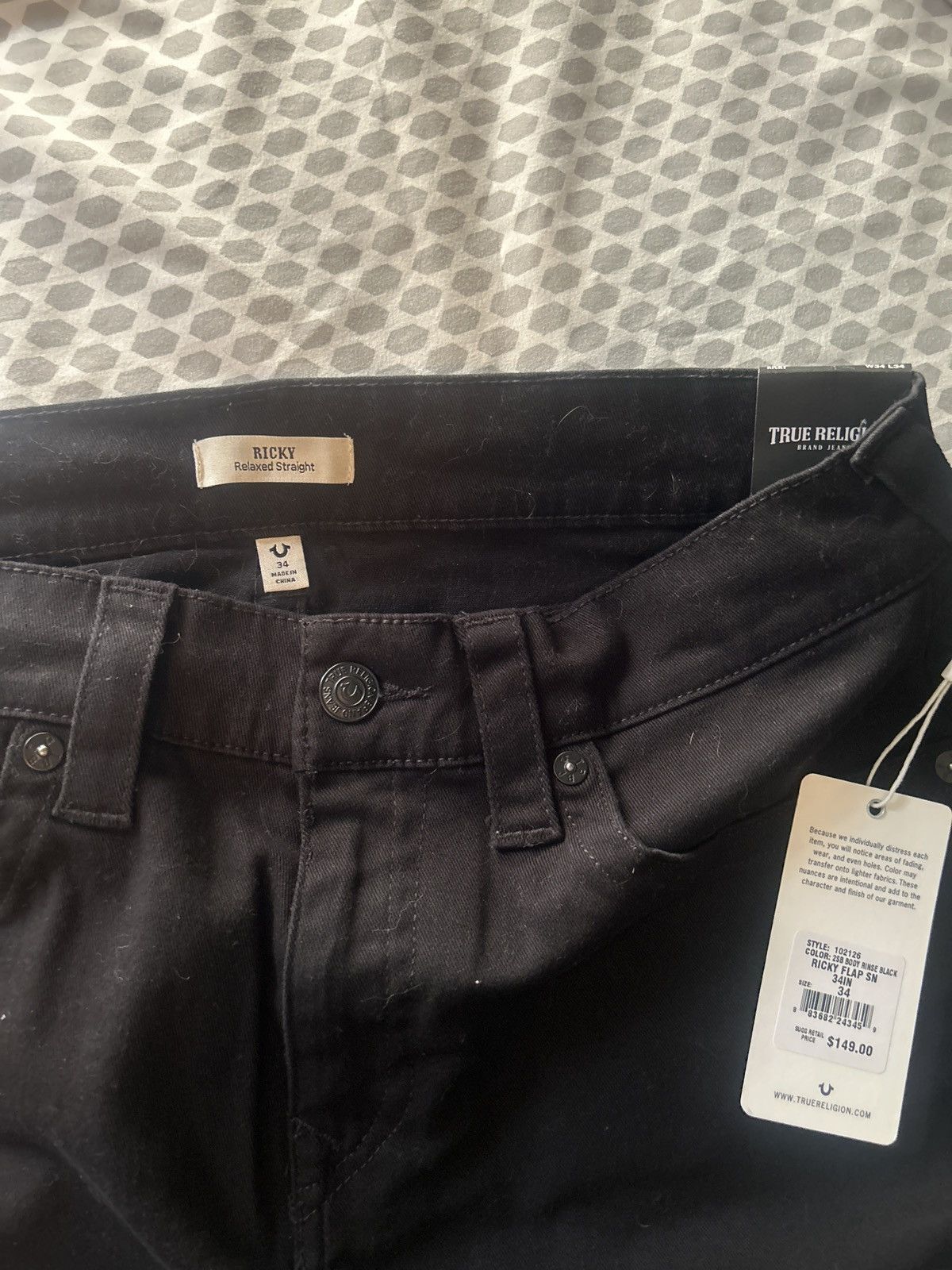 True Religion True Religion ‘Ricky Relaxed Straight’ Size US 34 / EU 50 - 3 Thumbnail