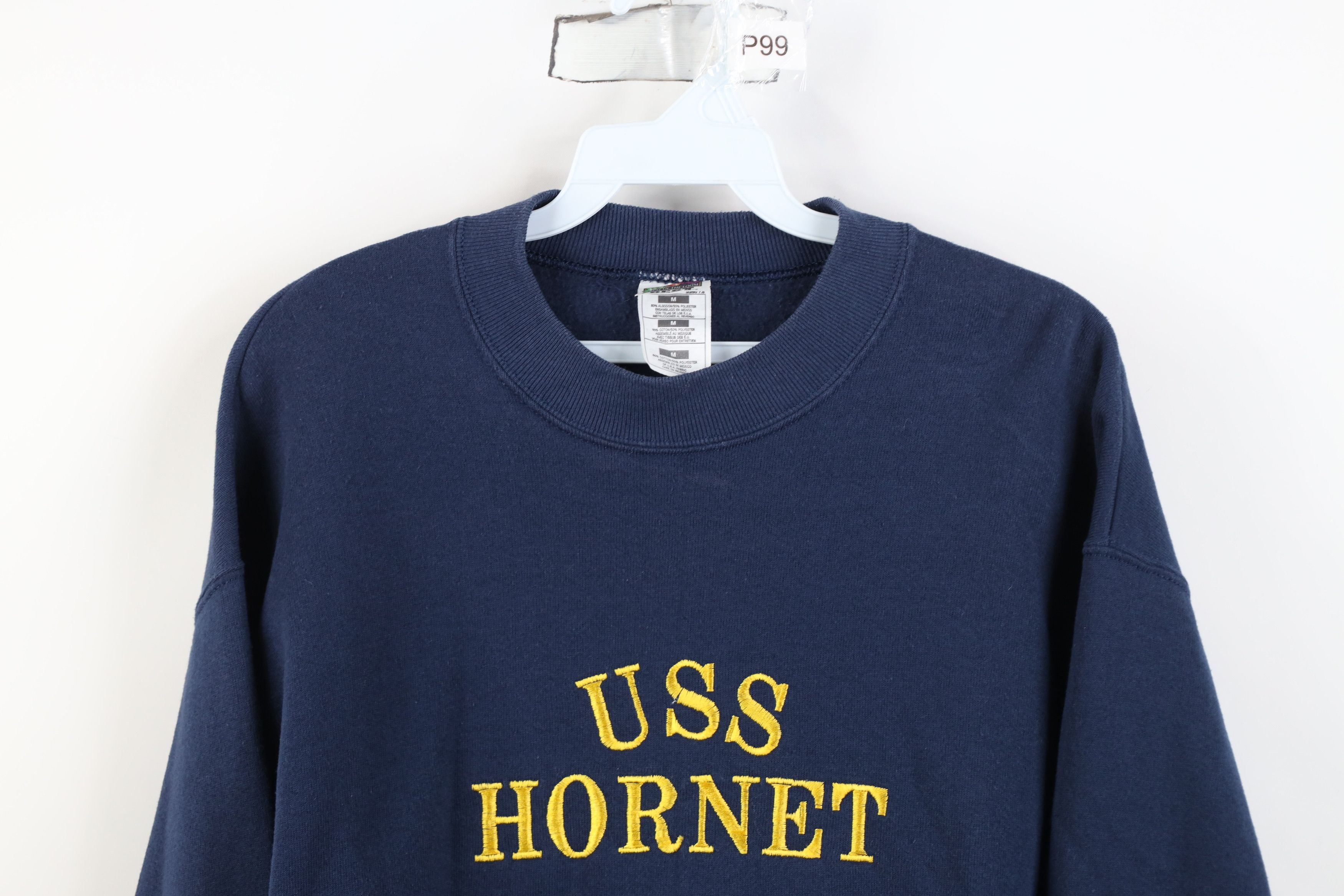 Vintage Vintage 90s USS Hornet Military War Ship Crewneck Sweatshirt Size US M / EU 48-50 / 2 - 2 Thumbnail