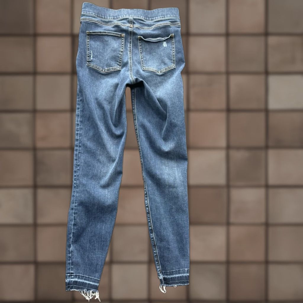Spanx Spanx Jeans Women Small Blue Cotton Mid Rise Distressed Stretch Comfort Skinny Inseam 27 in Logo Bohemian City Hipster Vintage No Size 28" / US 6 / IT 42 - 1 Thumbnail
