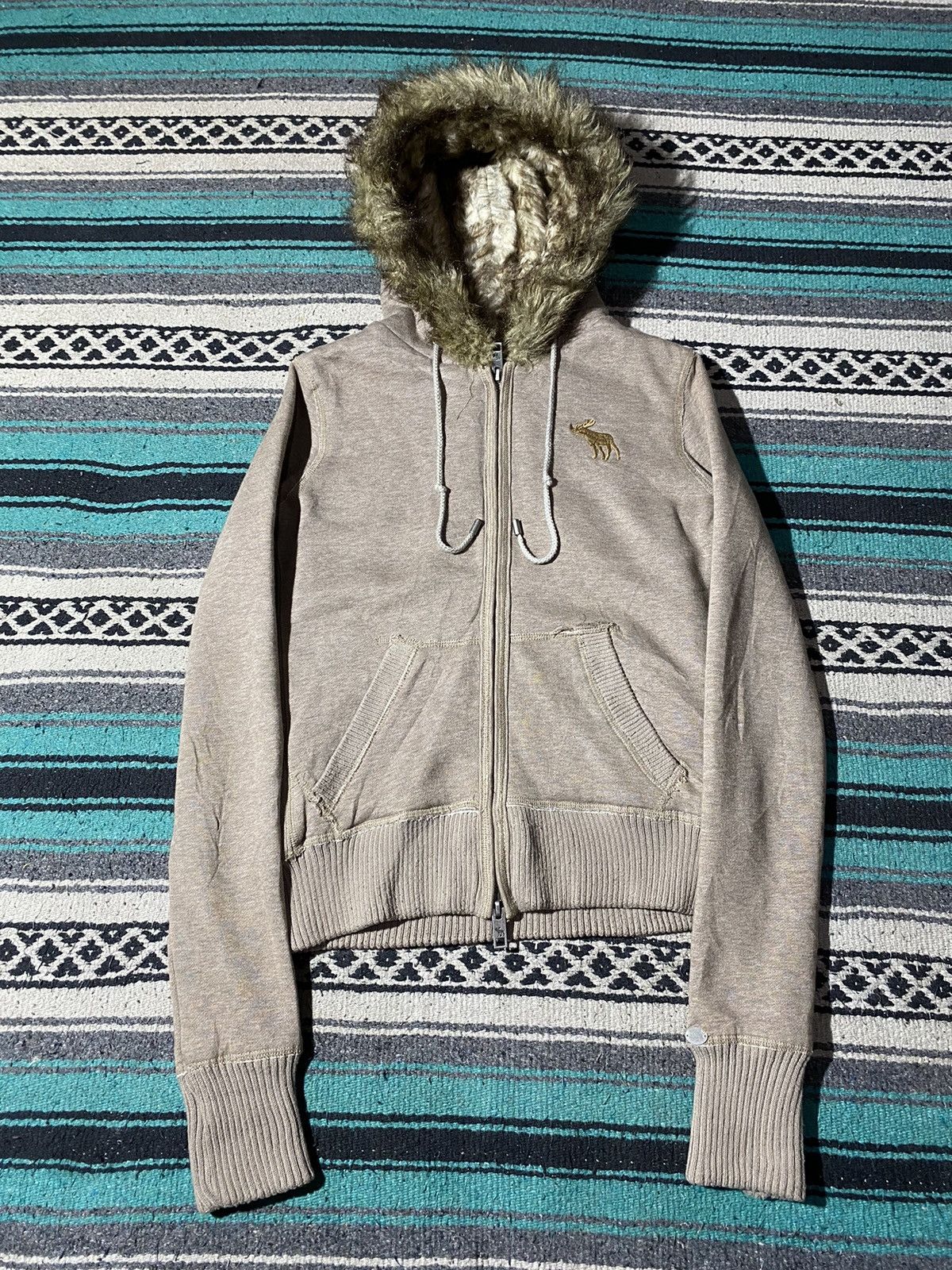 If Six Was Nine Abercrombie Fur Faux Zip Hoodie Size US S / EU 44-46 / 1 - 3 Thumbnail