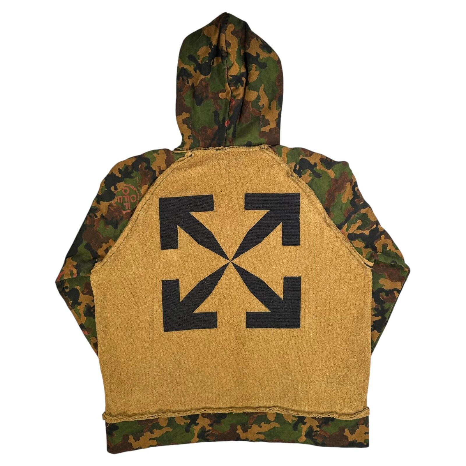 Off-White Off-White Size S Giant Oversized Woodland Camo Hoodie Peace Size US S / EU 44-46 / 1 - 7 Thumbnail
