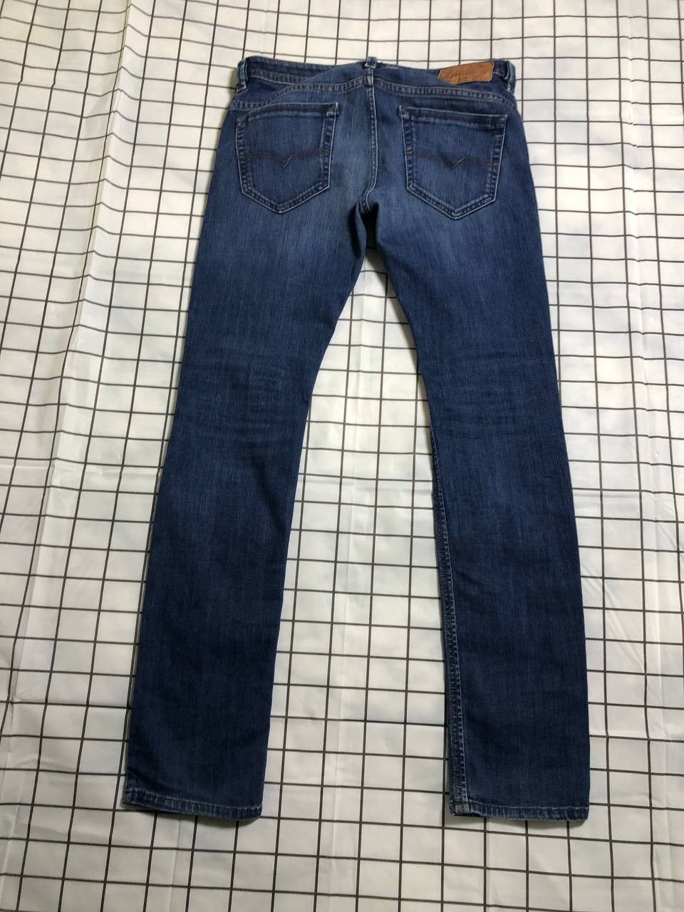 Diesel Diesel Thavar 0880G Faded Whiskered Denim Slim Jeans Size US 32 / EU 48 - 20 Thumbnail