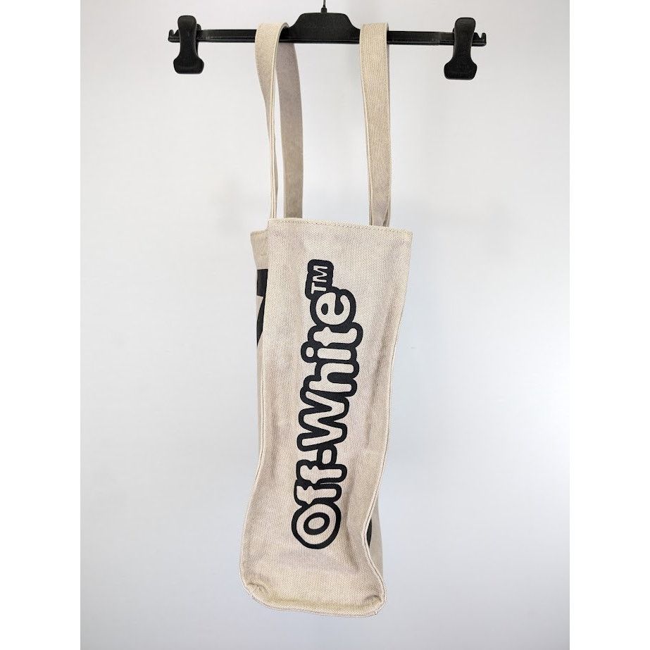 Off-White o1rshd1 Q:2 / Size: OS / Quote Shopper 40 Bag in Beige Black Size ONE SIZE - 15 Thumbnail