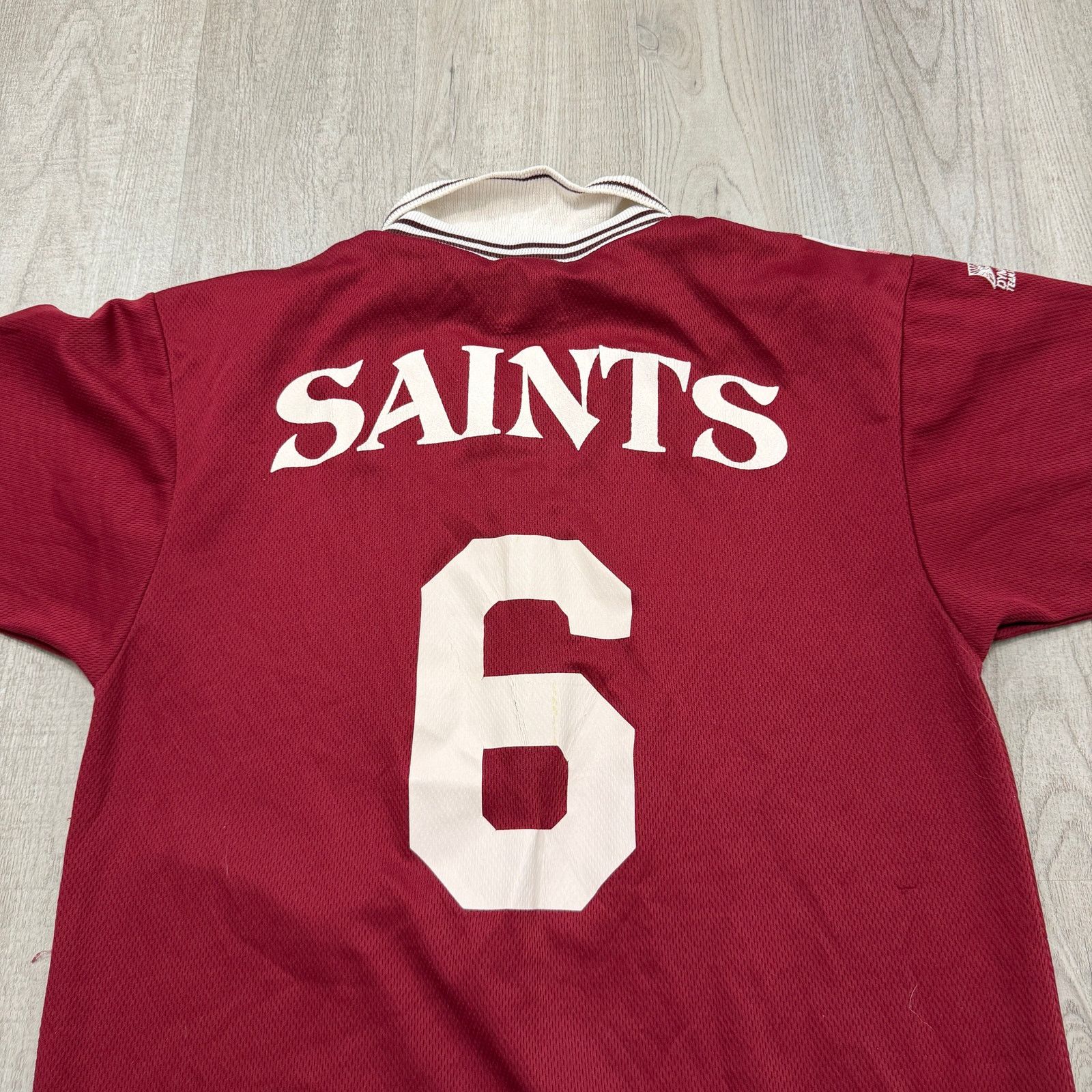 Vintage Vintage Dynamic Soccer Collared Jersey Small Red White 90s Size US S / EU 44-46 / 1 - 7 Thumbnail