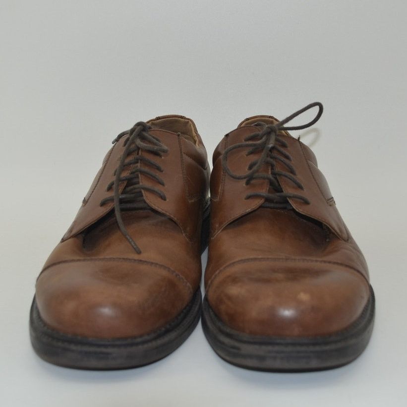 Other Borelli Brown Men's Oxford Lace Up Leather Round Toe Size 11 Size US 11 / EU 44 - 3 Thumbnail