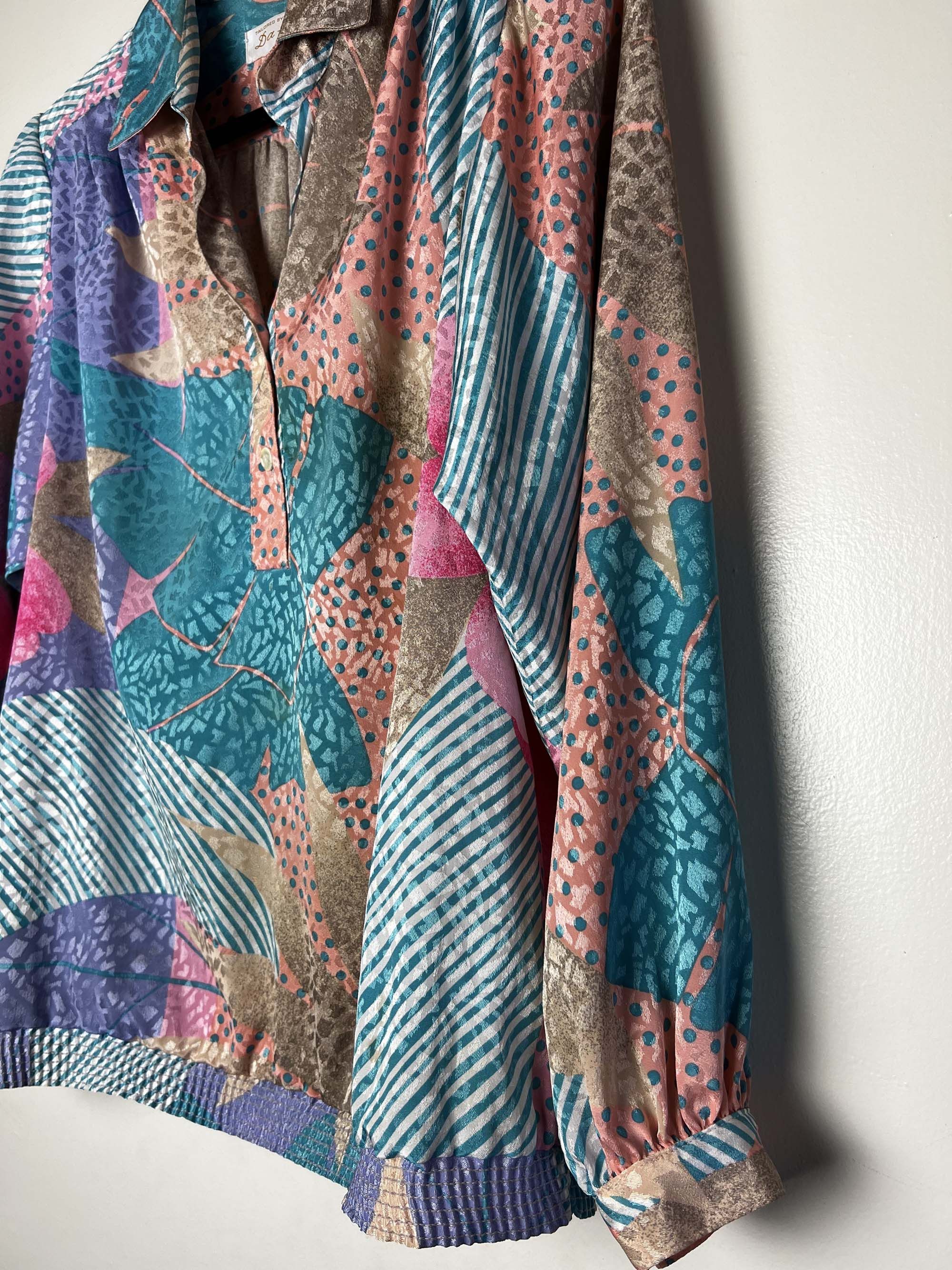 Vintage Vintage 1980's-1990's Da Rue of California Retro Blouse Size L / US 10 / IT 46 - 4 Thumbnail