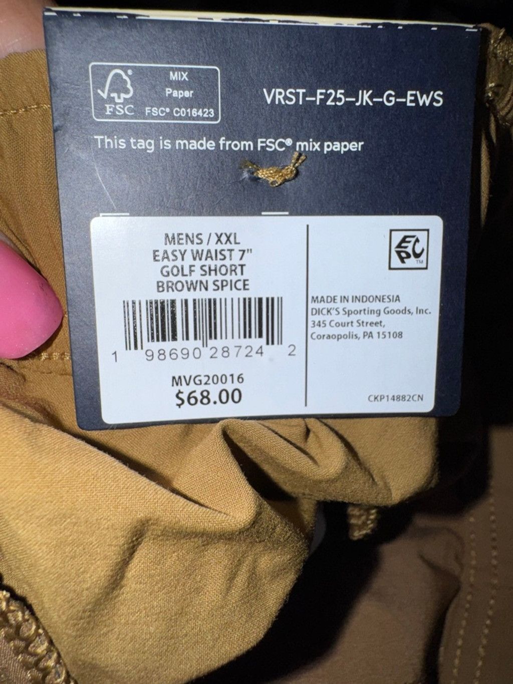 VSTR Dicks VRST Easy Waist Golf Shorts MRSP $68 Size US 44 / EU 60 - 11 Thumbnail