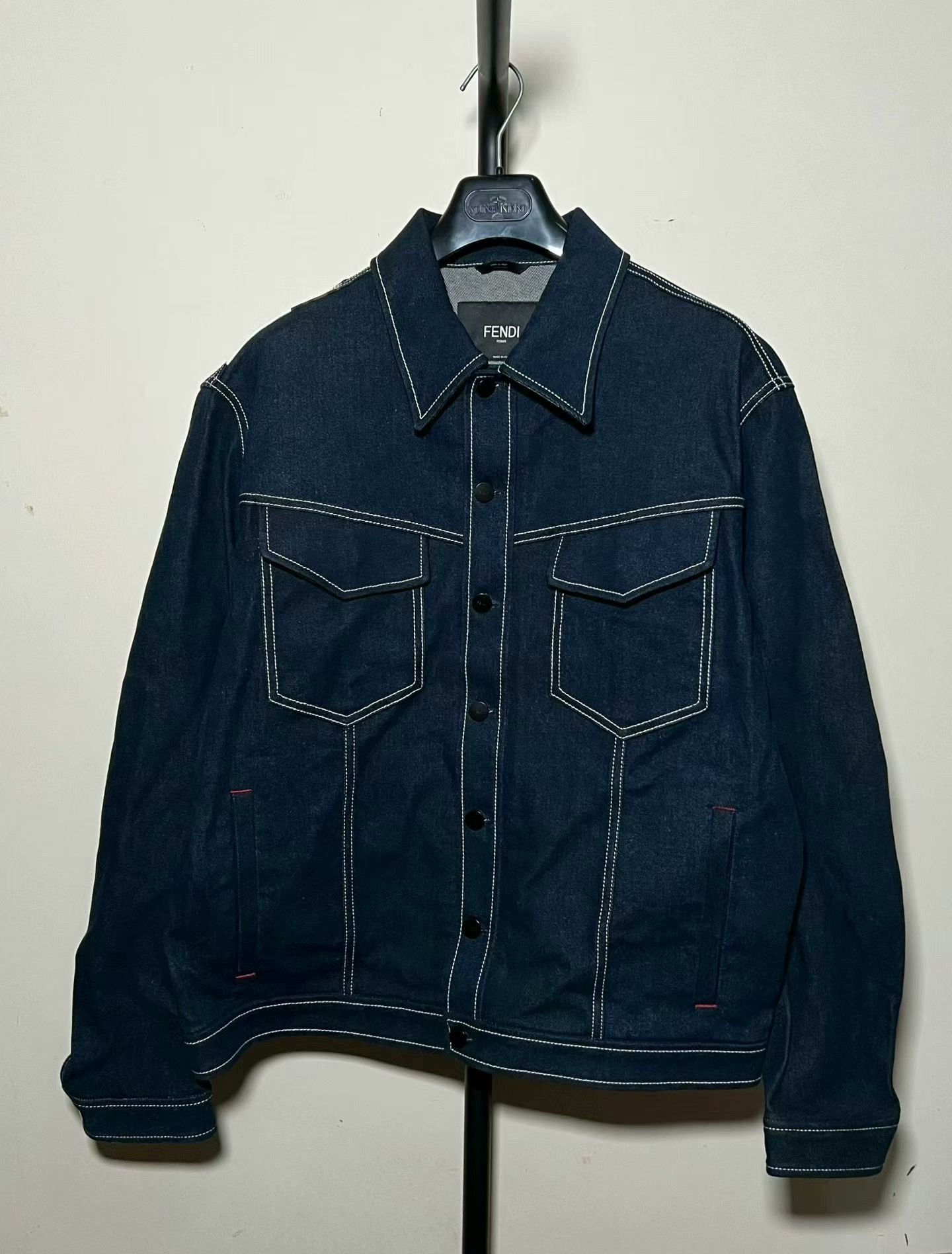 Fendi fendi blue logo denim jacket outerwear Size US L / EU 52-54 / 3 - 1 Thumbnail