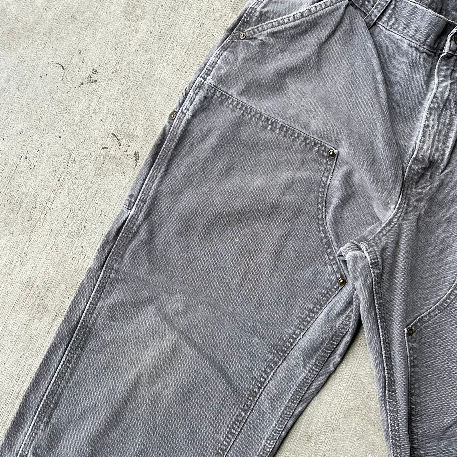 Carhartt × Vintage Carhartt faded gray double knee work wear carpenter pants Size US 35 - 10 Thumbnail