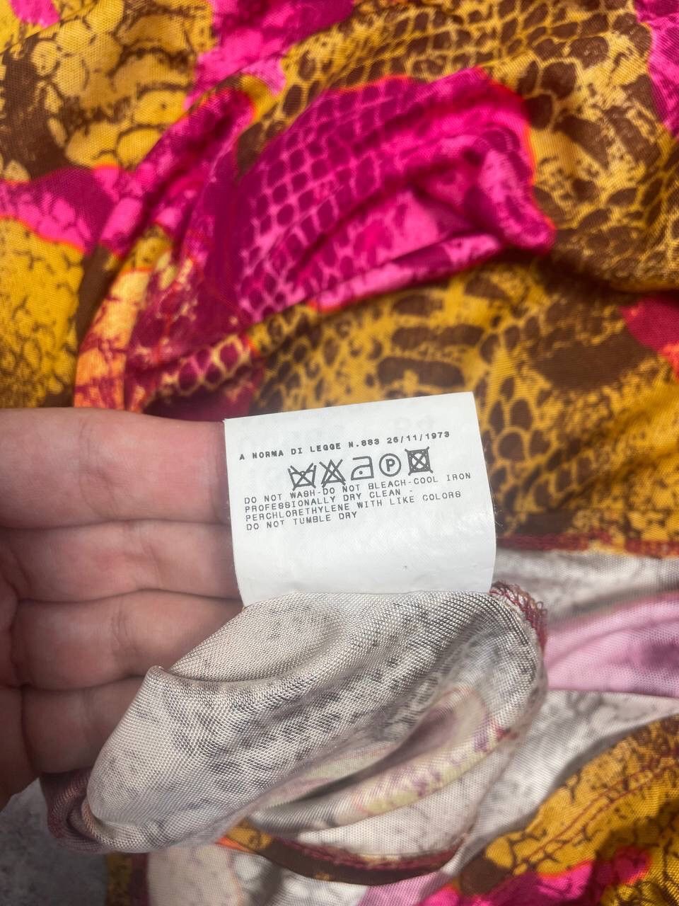 Versace Jeans Couture Vintage Versace Snake Skin Printed Long Neck Top Y2K Size L / US 10 / IT 46 - 17 Thumbnail