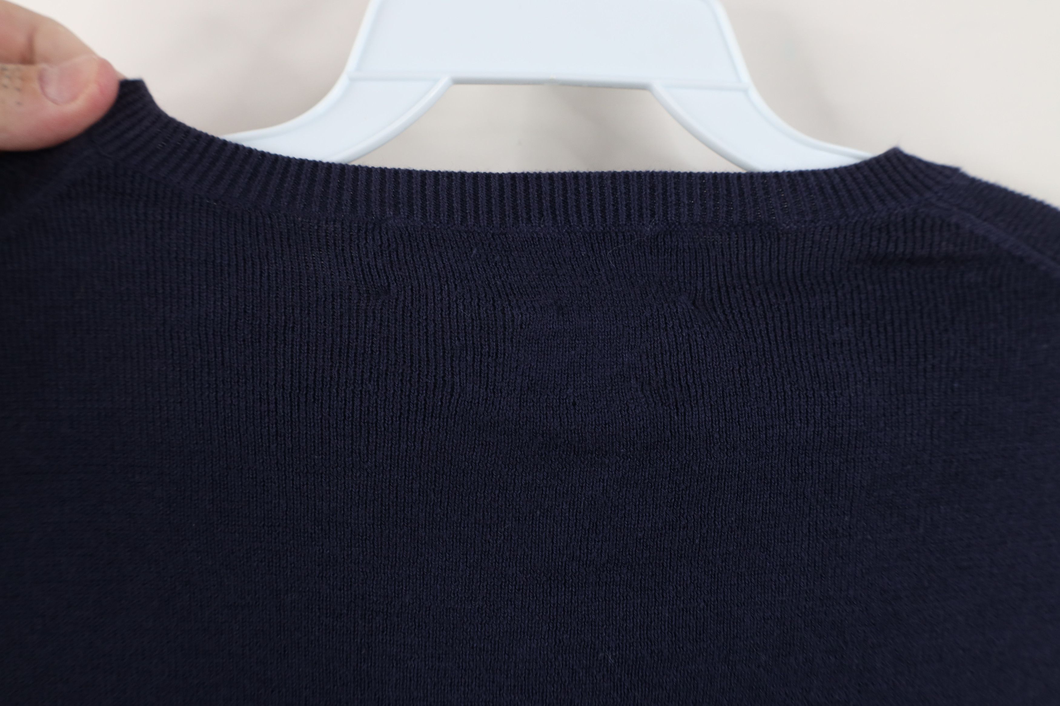 Ralph Lauren Vintage 90s Ralph Lauren Cotton Knit V-Neck Sweater Blue Size US L / EU 52-54 / 3 - 10 Thumbnail