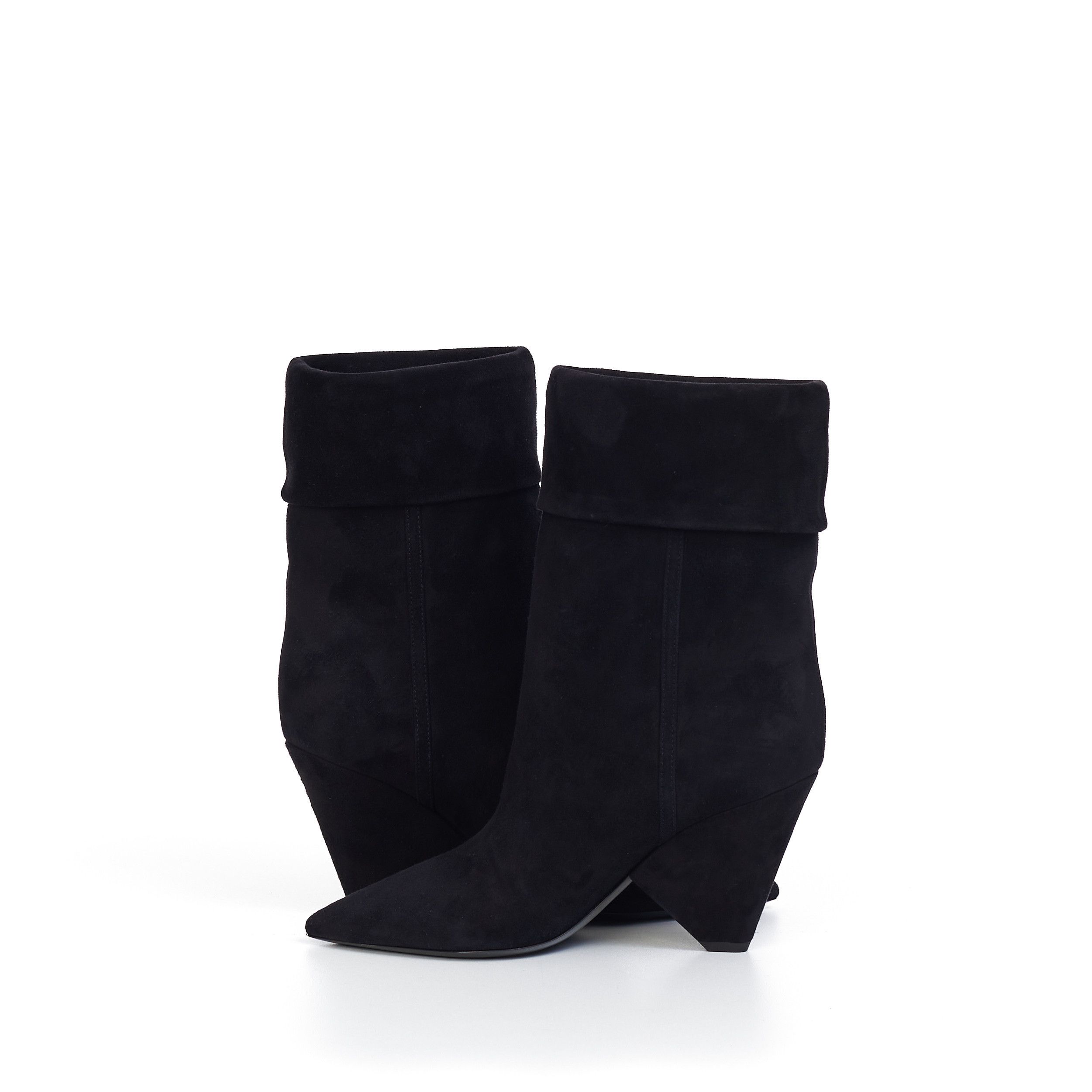 Saint Laurent Paris Niki Ankle Booties In Black Suede Size US 8.5 / IT 38.5 - 9 Thumbnail