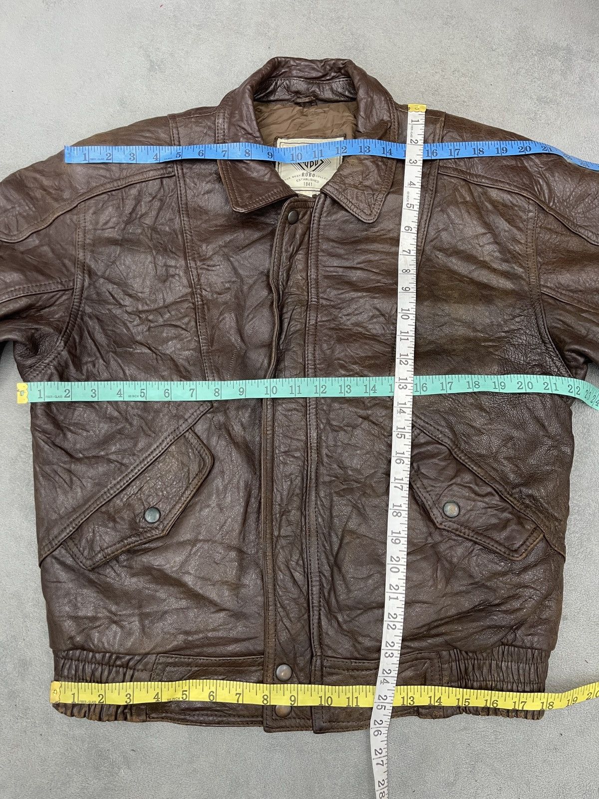 Genuine Leather × Vintage ARCHIVE🔥ROBO LEATHER JACKET Size US M / EU 48-50 / 2 - 13 Thumbnail