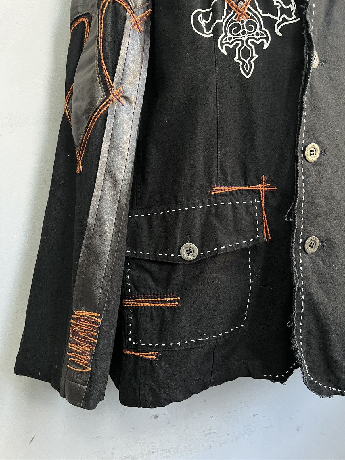 Christian Audigier Vintage crosses Embroidered Black Jacket Japanese Style Size US L / EU 52-54 / 3 - 5 Thumbnail
