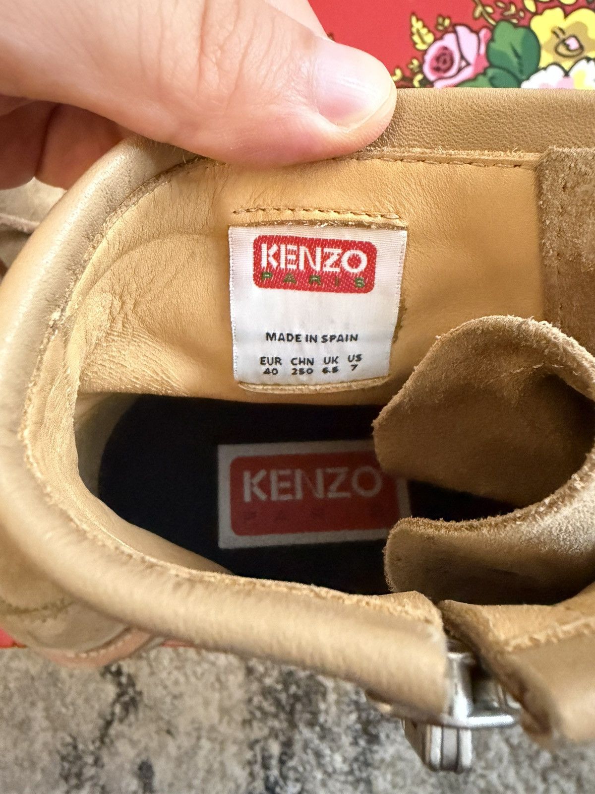 Kenzo Kenzo Yama Lace-Up Ankle Boots Camel Size US 7 / EU 40 - 4 Thumbnail
