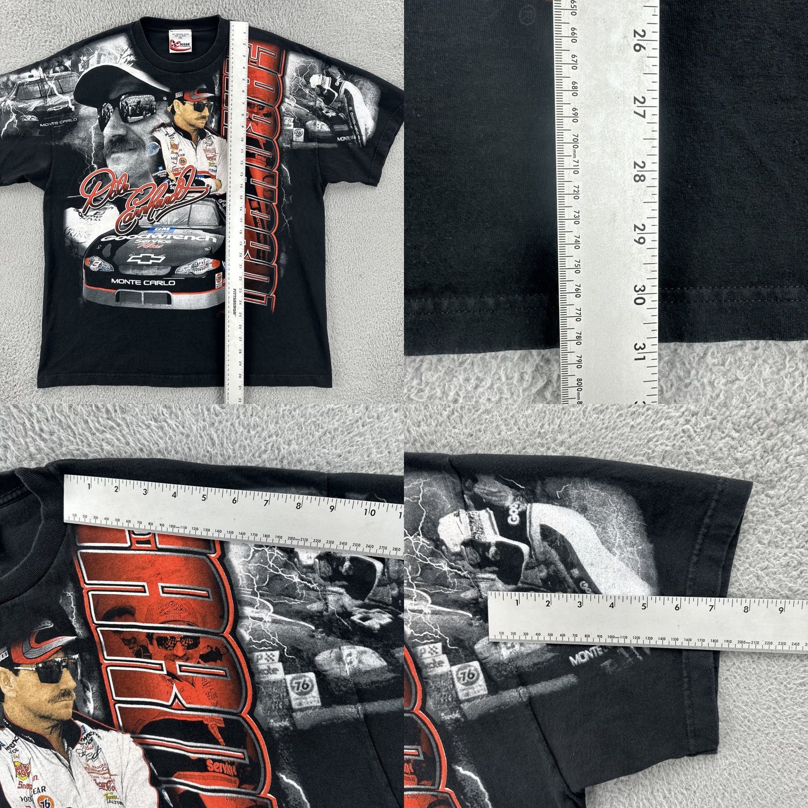 Chase Authentics VINTAGE Chase Authentics Mens XXL Black Shirt Dale Earnhardt 3 AOP Graphic Print Tee Size US XXL / EU 58 / 5 - 9 Thumbnail