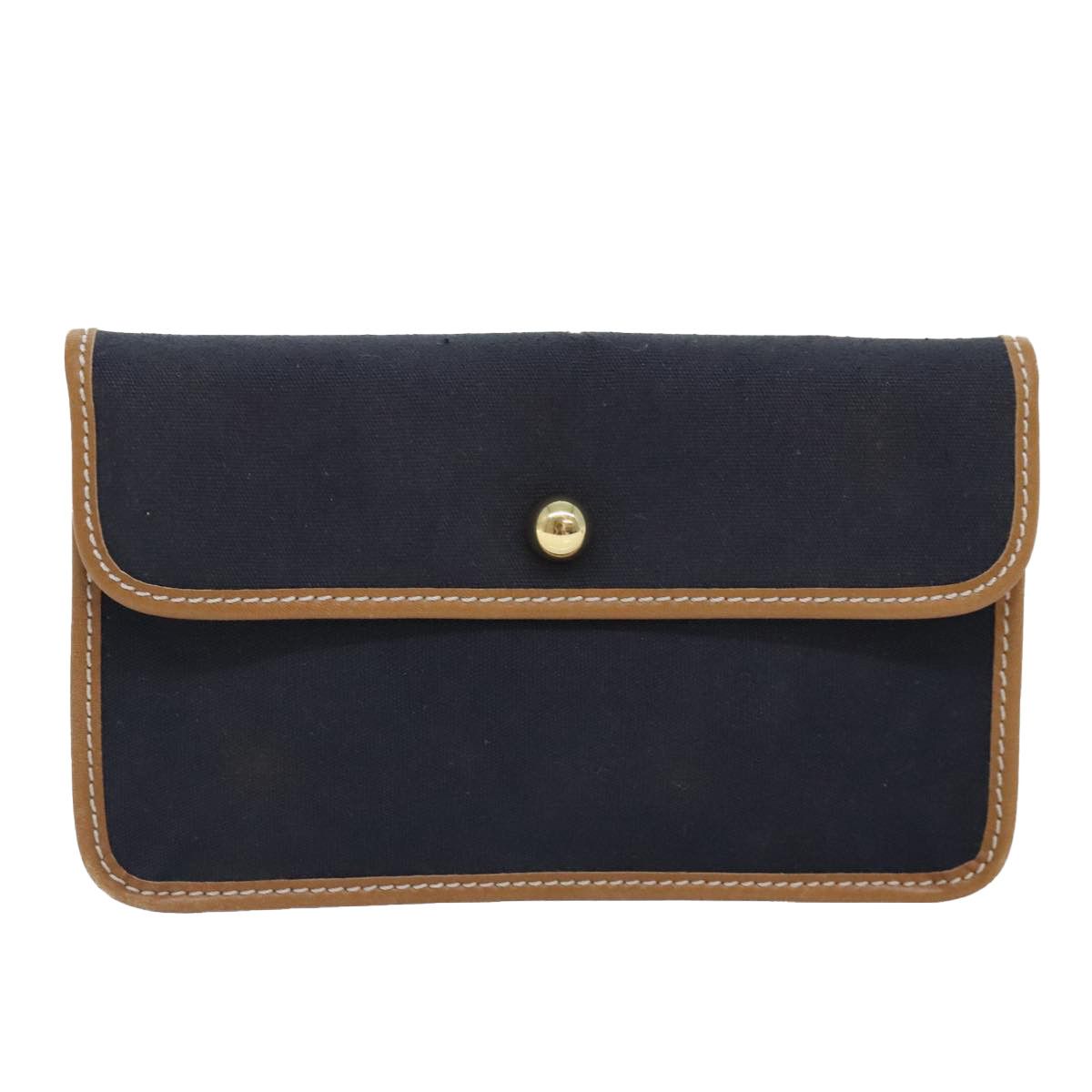 Navy Canvas Clutch Bag (Pre-Owned)