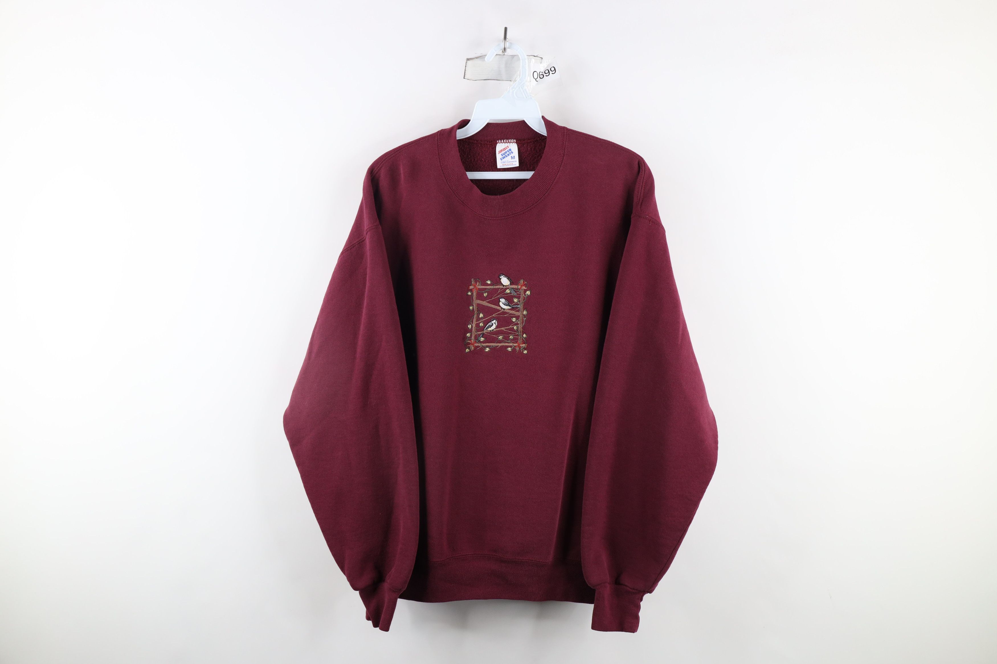 Vintage Vintage 90s Country Primitive Bird Nature Sweatshirt Red USA Size M / US 6-8 / IT 42-44 - 1 Thumbnail