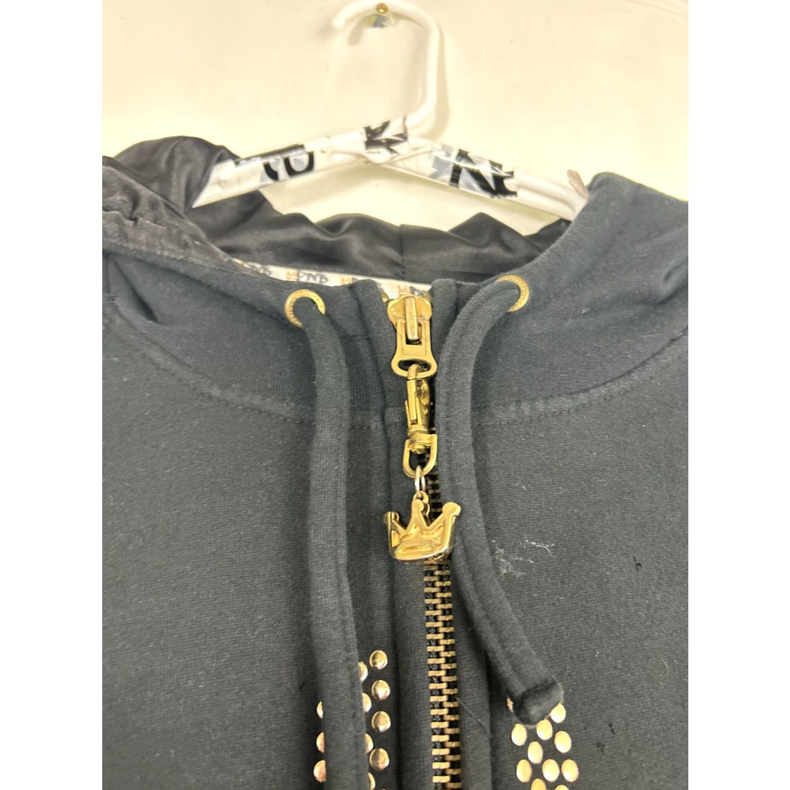 Logo 7 VINTAGE Pnb Nation Black Zip Up Hoodie Sweater Gold Stud Logo Mens XXXL Crown Size US XXL / EU 58 / 5 - 7 Thumbnail