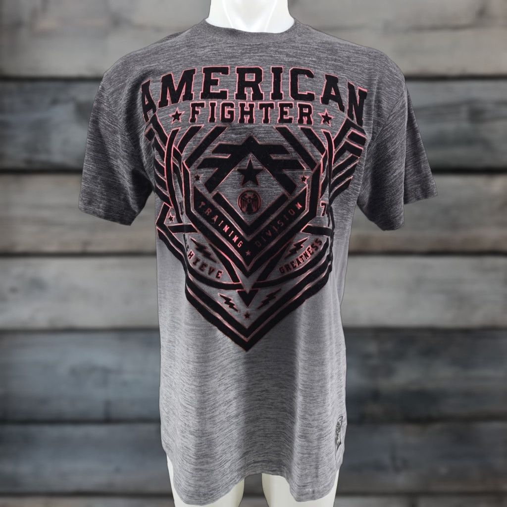 Vintage American Fighter Shirt Mens XL Velvet Graphic Front Back MMA Y2K Street Wear Shirts Size US XL / EU 56 / 4 - 1 Thumbnail
