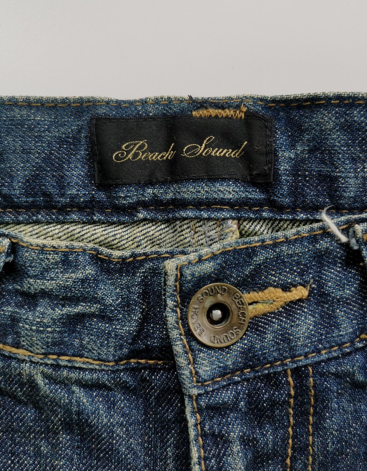 Japanese Brand Plaid Patch Beach Sound Japan Jeans Size US 30 / EU 46 - 9 Thumbnail