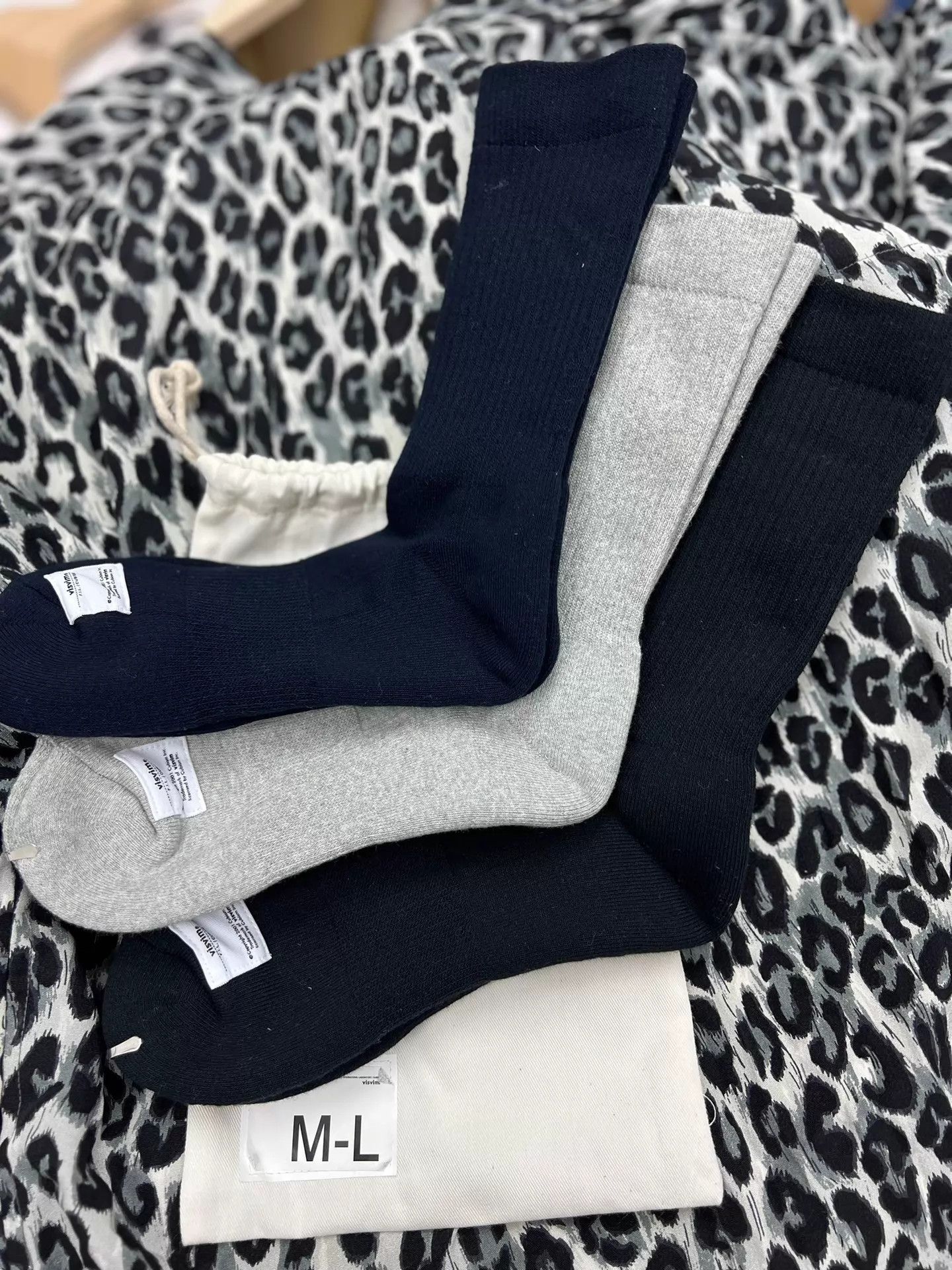 Visvim VISVIM ACHILLES SOCKS HI 3-Pack NAVY/GREY/BLACK M/L Size ONE SIZE - 1 Thumbnail