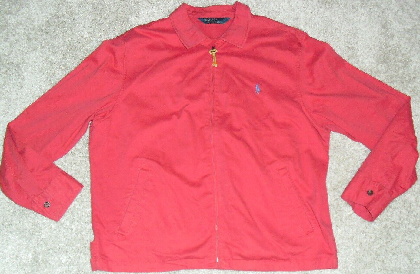 image of Polo Ralph Lauren Ralph Laurent Polo $148 Mens Sz. XL Zip Jacket New Light Red
