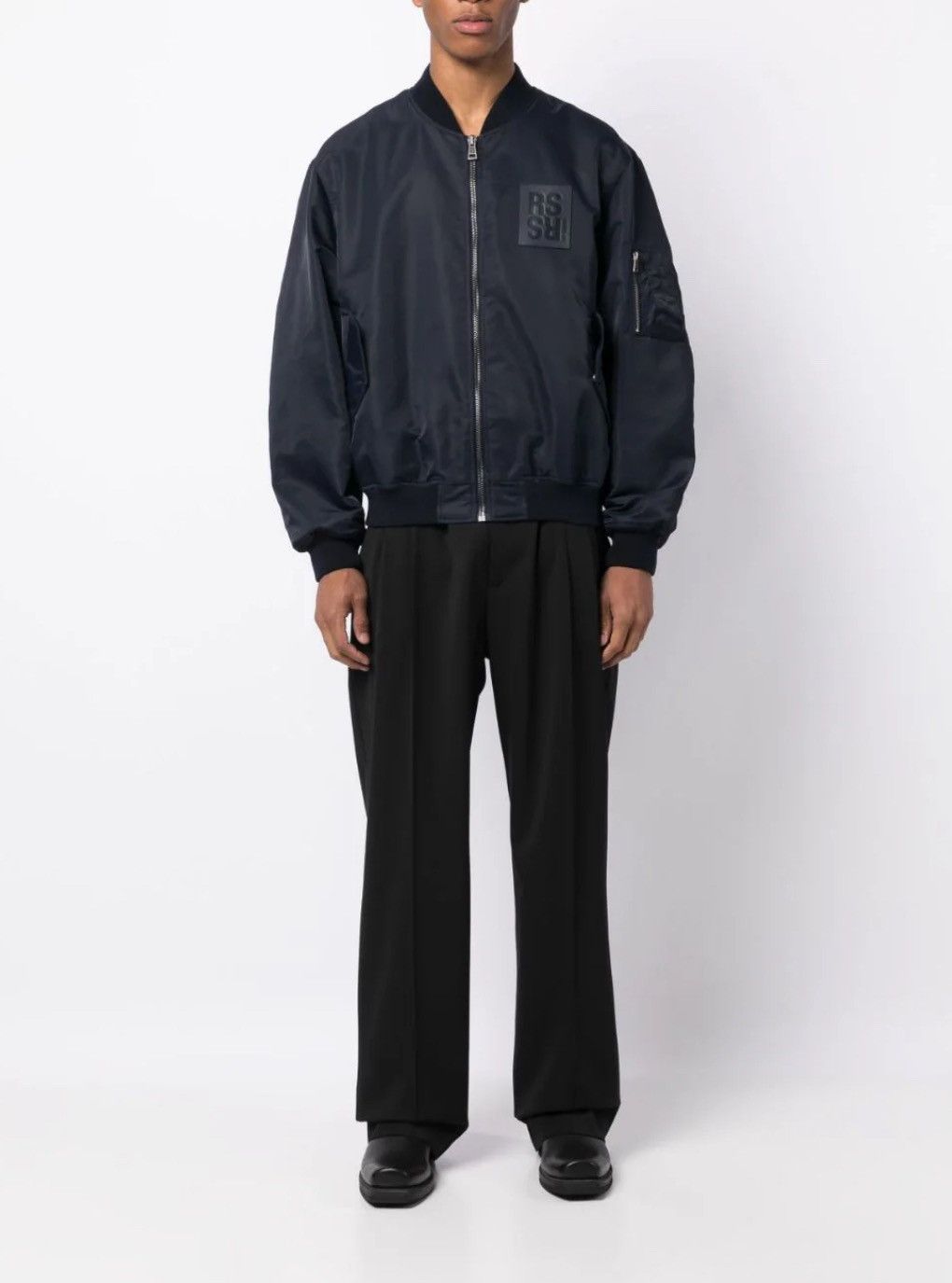 Raf Simons Raf Simons SS23 Leather Patch Logo Bomber Jacket Size US L / EU 52-54 / 3 - 7 Thumbnail