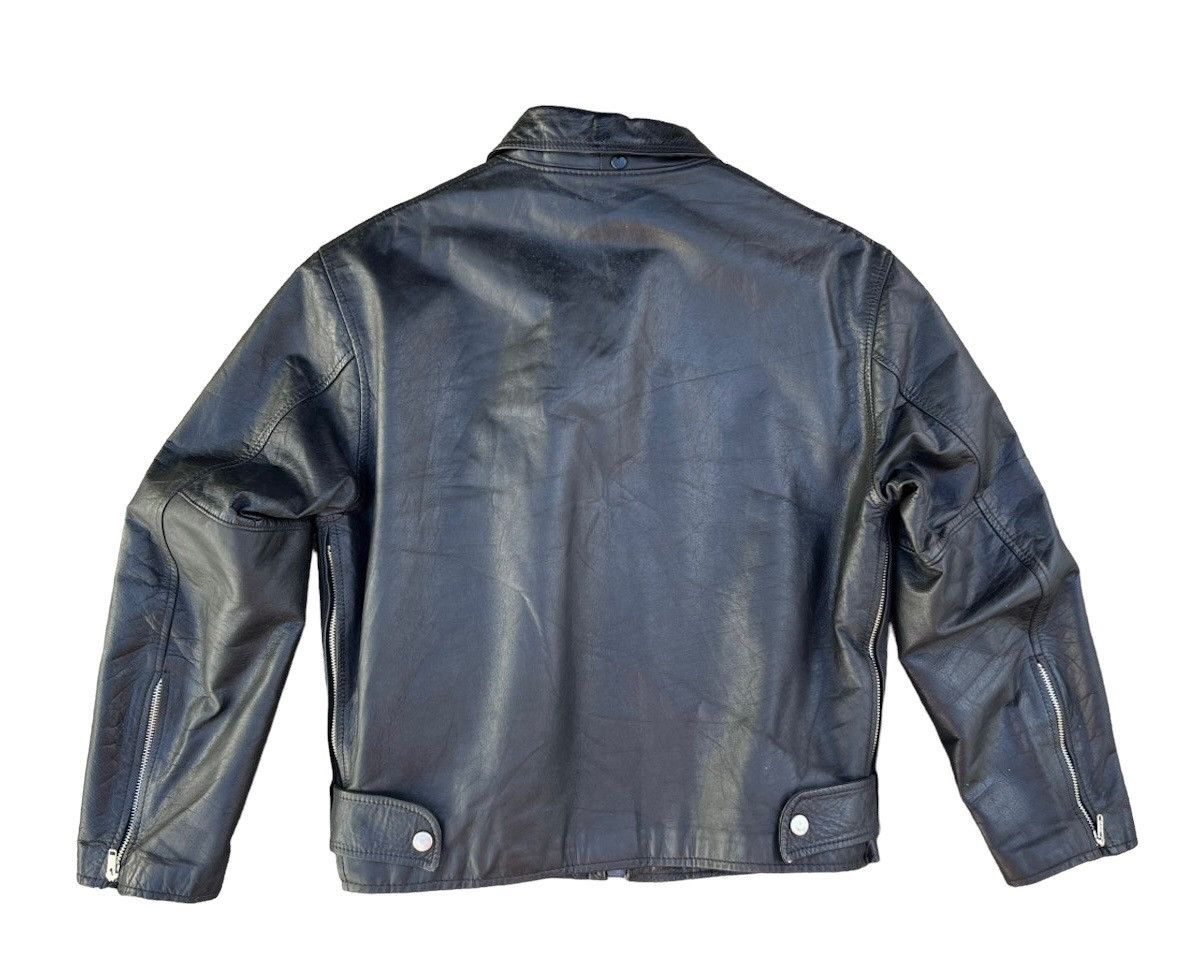 Deluxeware × Vintage Vintage Deluxe Japan Fade Black Leather Sherpa Jacket Size US M / EU 48-50 / 2 - 2 Thumbnail