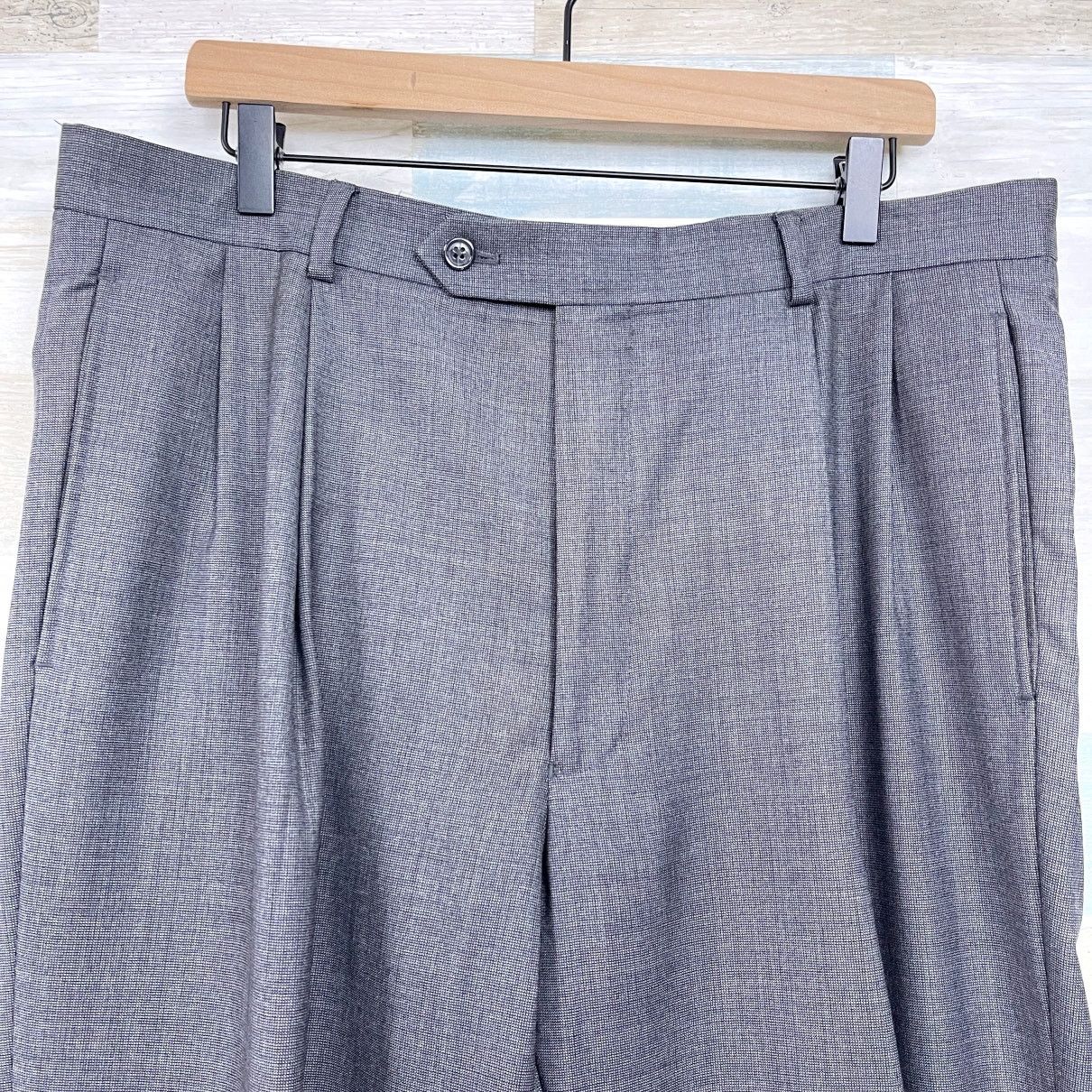 Jos. A. Bank Jos A Bank Wool Nailhead Suit Gray Mens Two Button 41L Size 40L - 10 Thumbnail