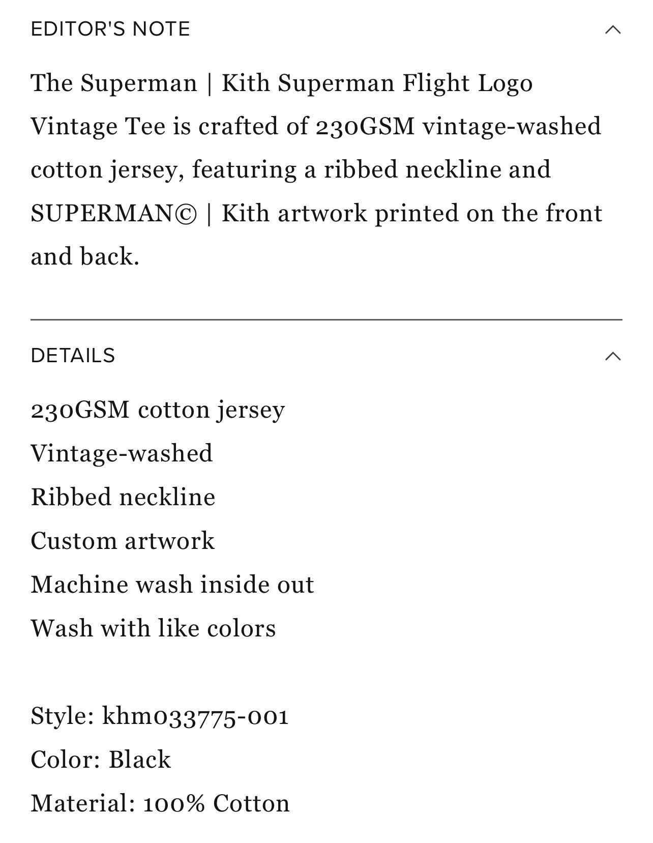 Kith Kith Superman Black Tee Size US S / EU 44-46 / 1 - 2 Thumbnail