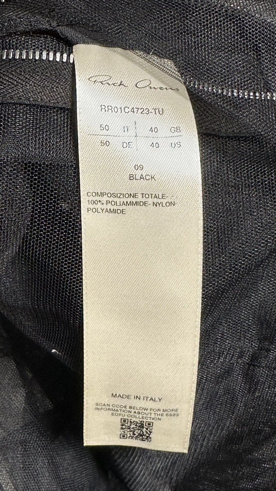 Rick Owens Rick Owens SS23 EDFU Lido Jacket in tulle (50IT) Size 40R - 11 Thumbnail