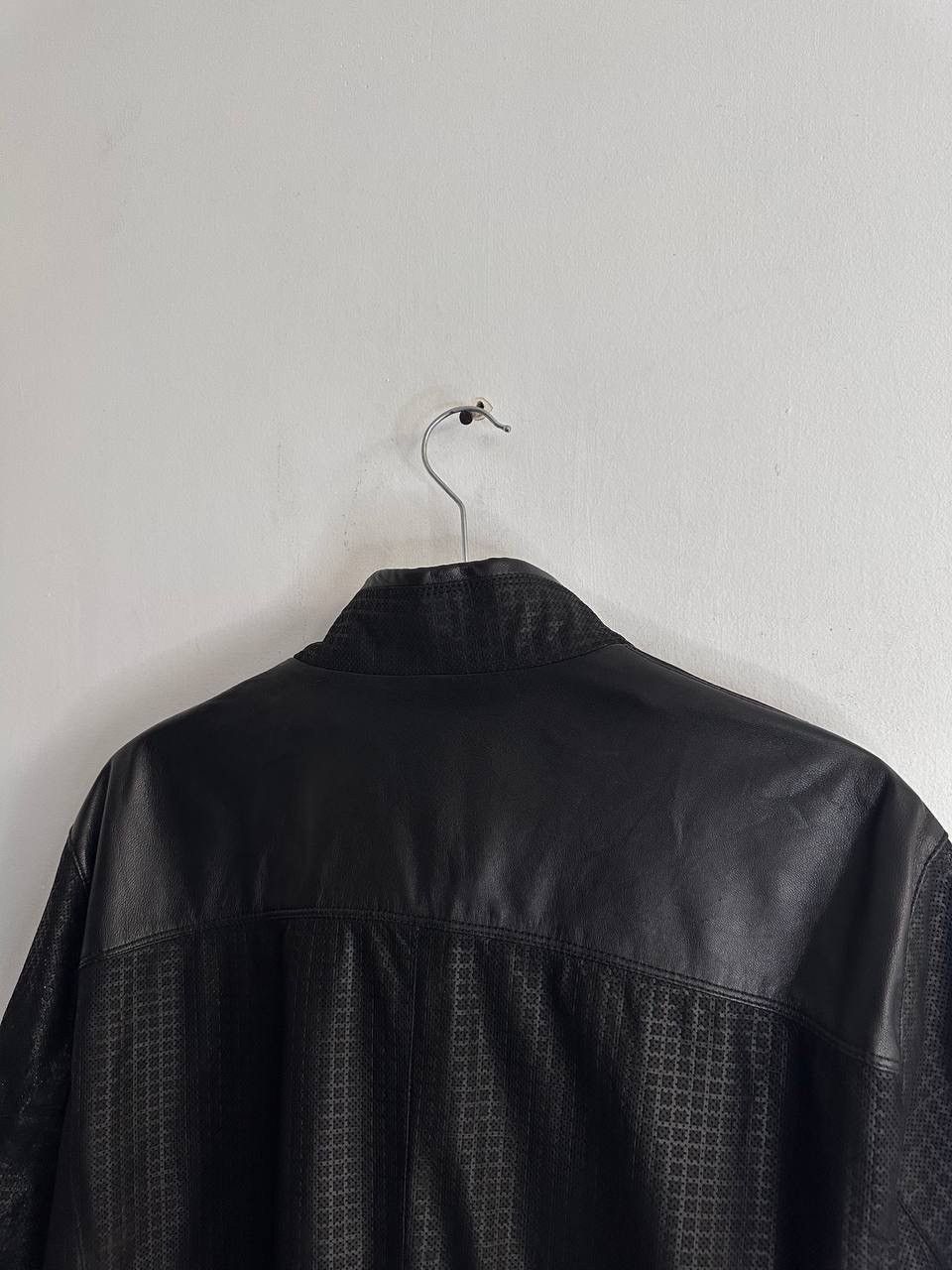 Other Latini Luxury Black Leather Jacket Paisley Silk Lining Size US XL / EU 56 / 4 - 9 Thumbnail