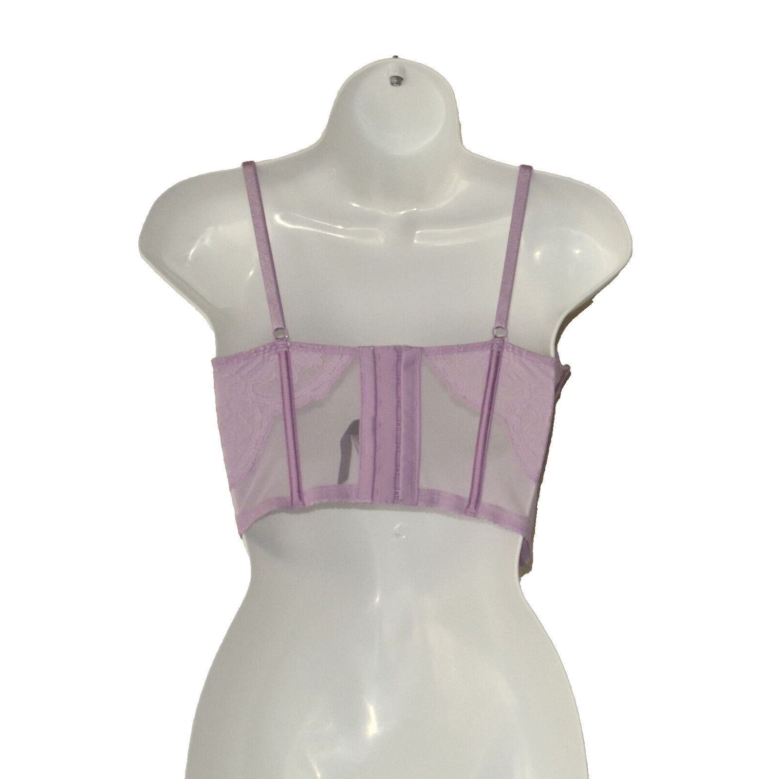 Victoria's Secret NWT VICTORIAS SECRET Lilac Floral Lace Corset Bra Size 34C Size ONE SIZE - 3 Thumbnail