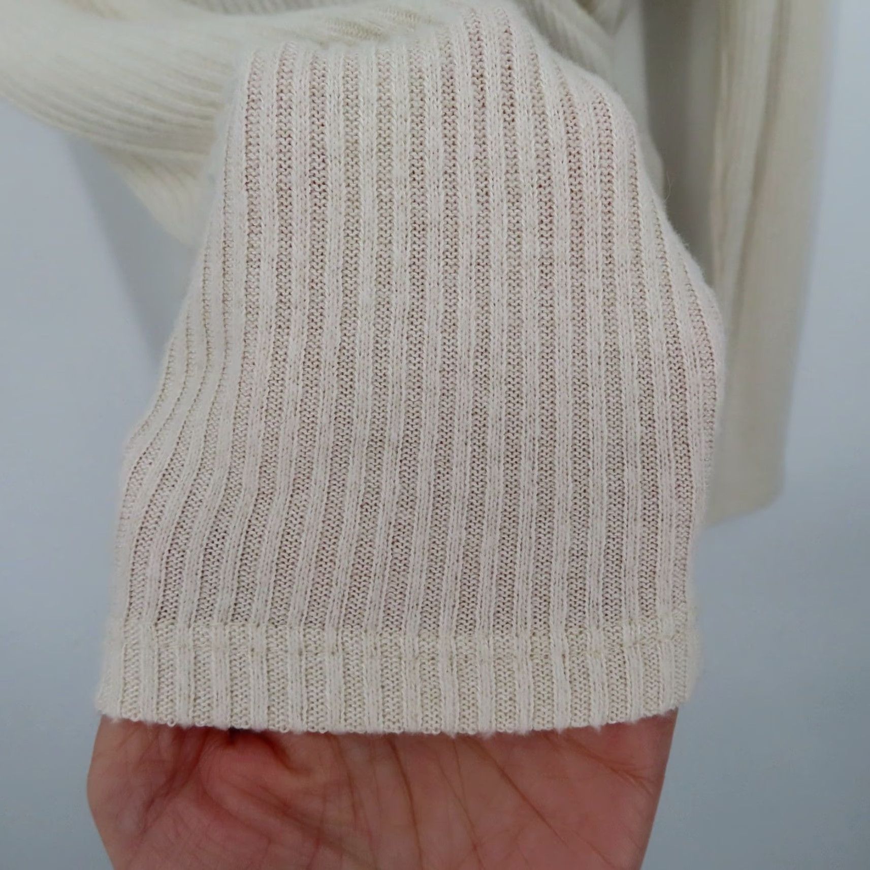 Express Express Women Bodysuit Small Ivory Ribbed V-Neck Wrap Long Sleeve One Piece NEW Size S / US 4 / IT 40 - 4 Thumbnail