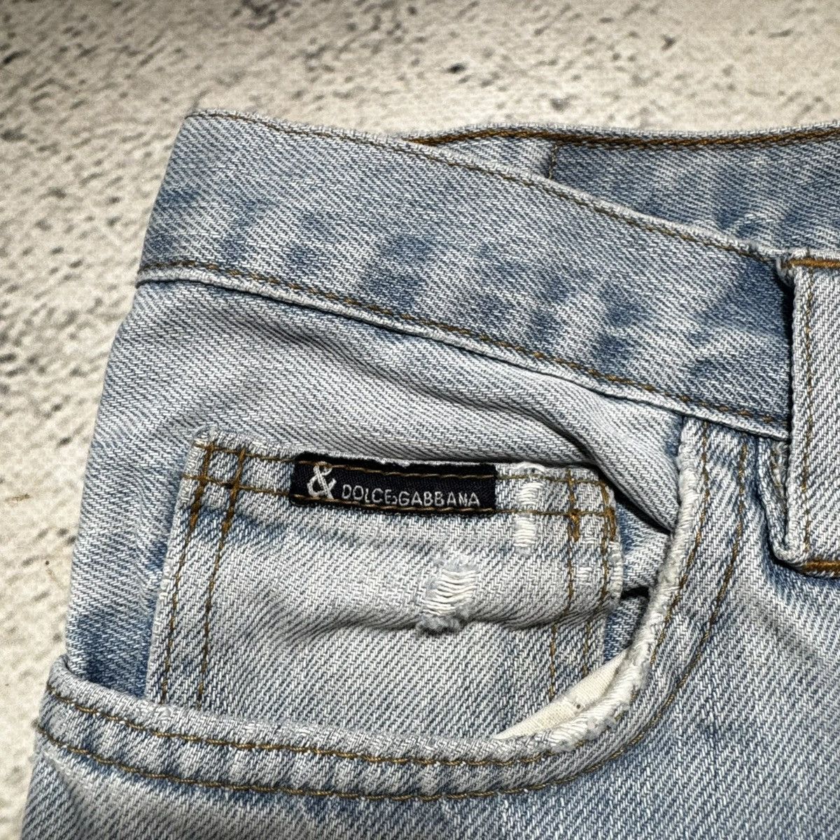 Dolce & Gabbana vintage dolce gabbana baggy distressed jeans streetwear y2k Size 29" - 8 Thumbnail