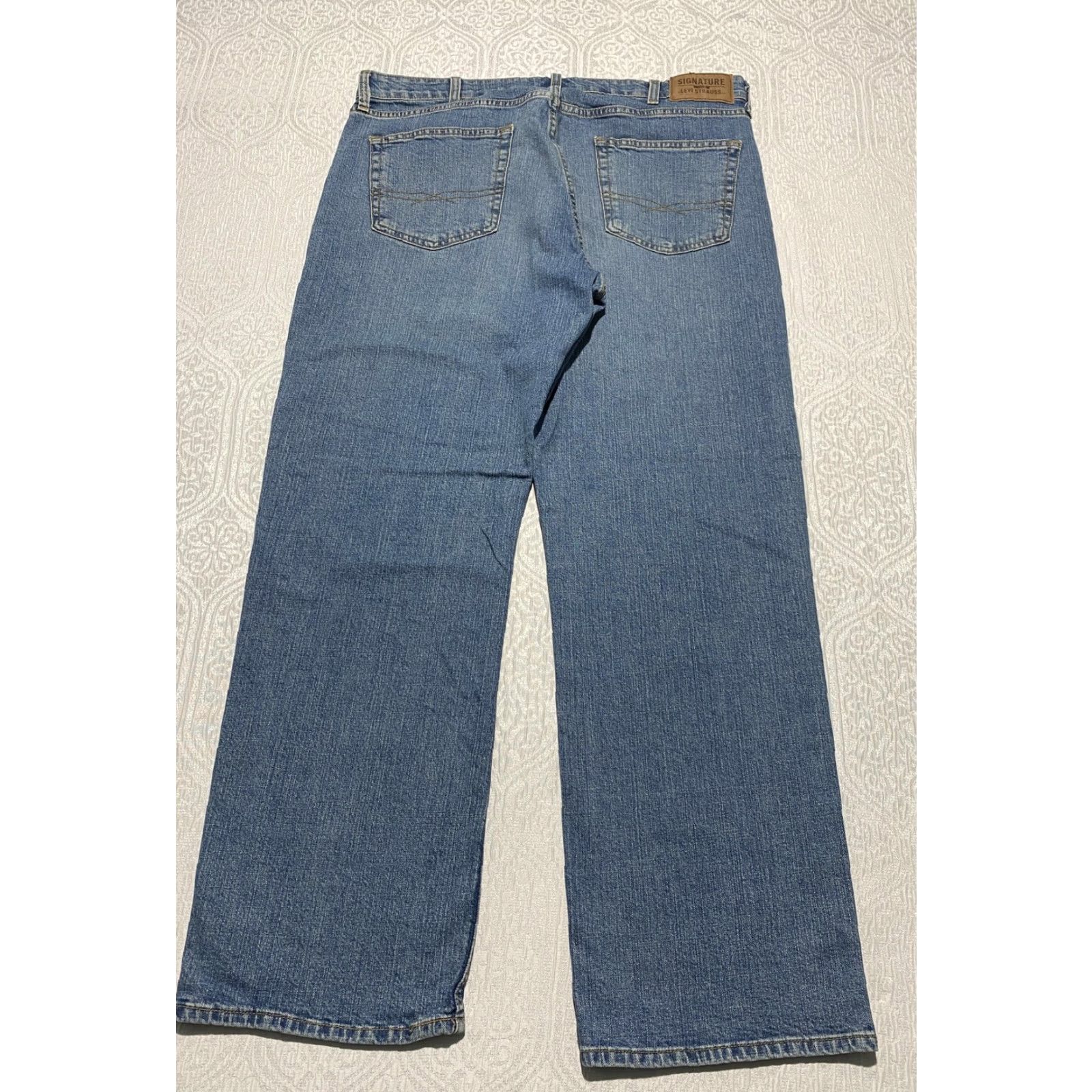 Vintage VINTAGE Levi Strauss Signature Jeans Mens 40x32 Light Wash Blue Straight Leg Relaxed Denim Cotton Zip Pockets 5-Pocket Mens Size US 40 / EU 56 - 2 Thumbnail